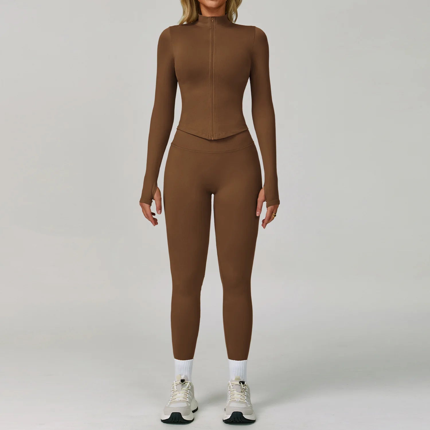 2/3PCS Yoga Suit Sports Set Women Tracksuit Gym Set Seamless Running Workout Set Push Up Long Sleeve Sports Jacket Yoga Clothing