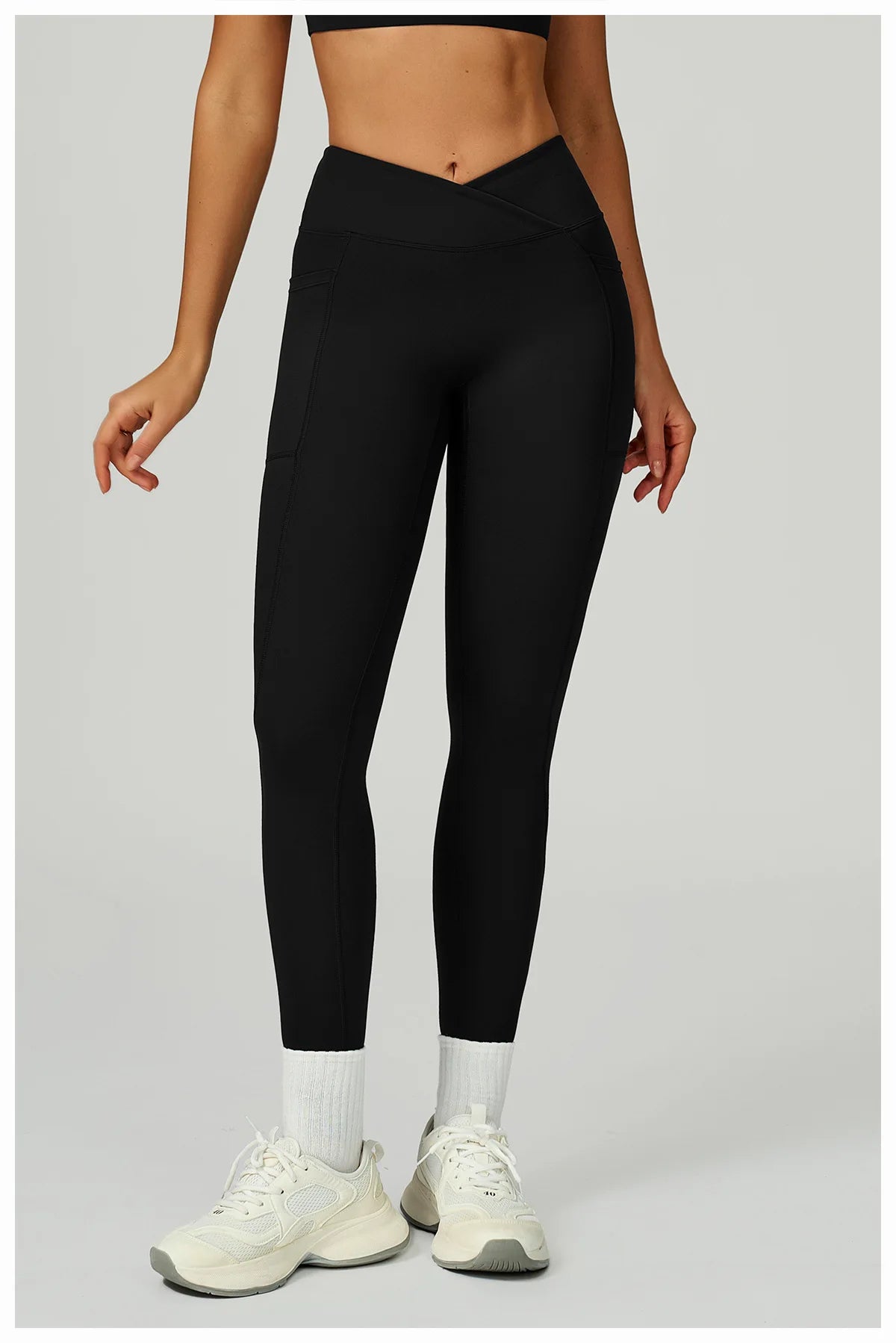 Yoga Pants Cross Waist Head Gym Leggings Women Sexy High Waist Booty Lifting Leggings Pants Women Sports Clothing Fitness Wear