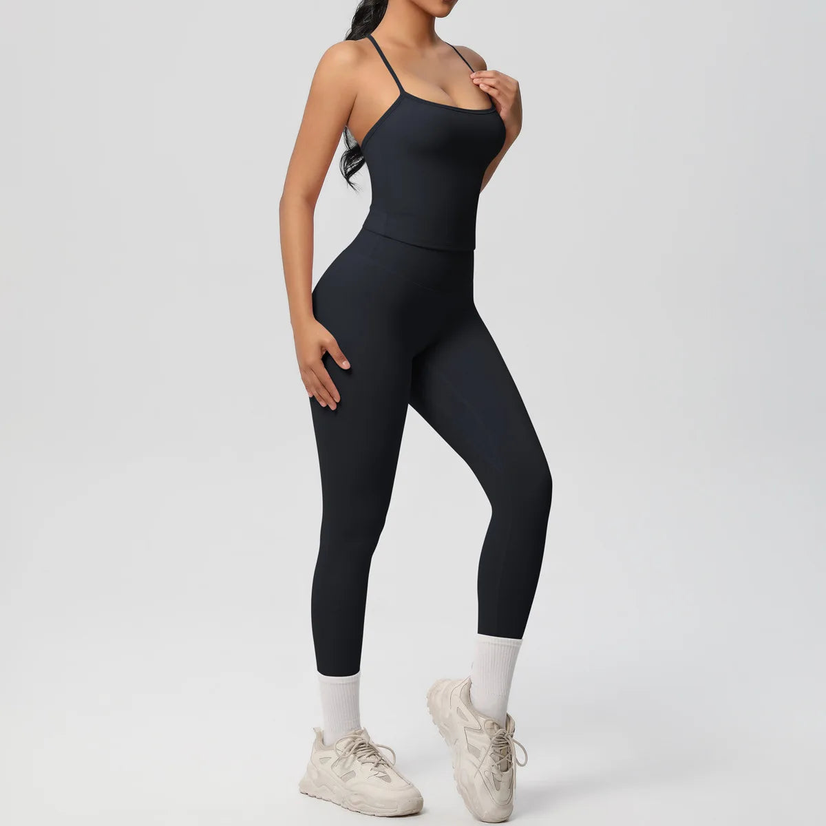 Yoga Outfits Women Tracksuit Fitness Suit Training Sleeveless Sport Gym Set Workout Overalls Sports Underwear Sportswear
