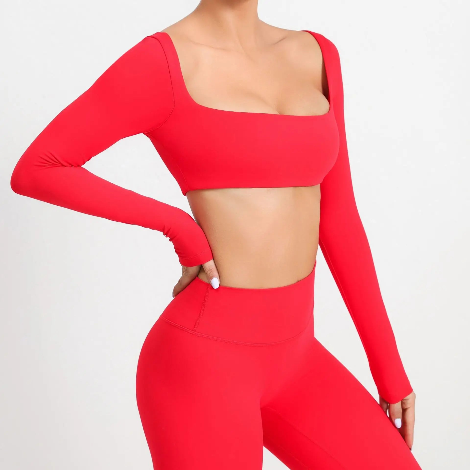 New Sport Shirt Women Clothes Sportswear Long Sleeve T-shirt for Fitness Yoga Wear Ladies Crop Top Gym Workout Top with Cups
