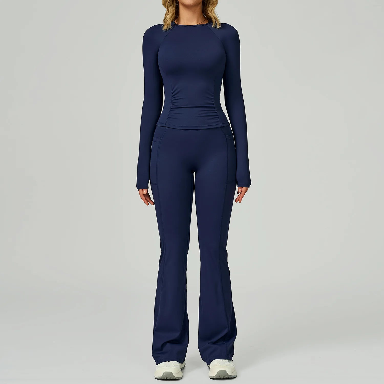 2 Pieces Yoga Suit Women Sports Set Quick-Drying Gym Set Women Tracksuit Running Workout Long Sleeve Sports Yoga Clothing