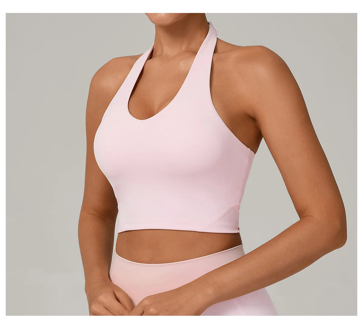 Sexy Impact Sports Bra Women Halter Top High Support Push-up Open Back Gym Bra Shockproof Running Fitness Yoga Workout Underwear