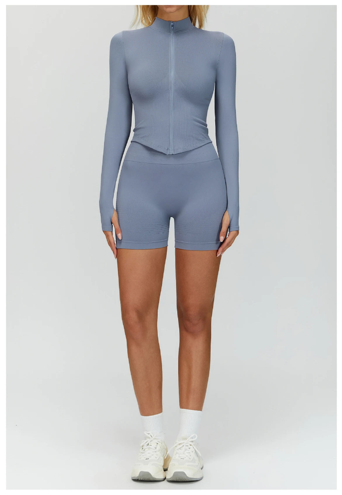 Seamless Yoga Set 3PCS Women Sportswear Workout Clothes Athletic Wear Gym Legging Fitness Bra Crop Top Long Sleeve Sports Suits
