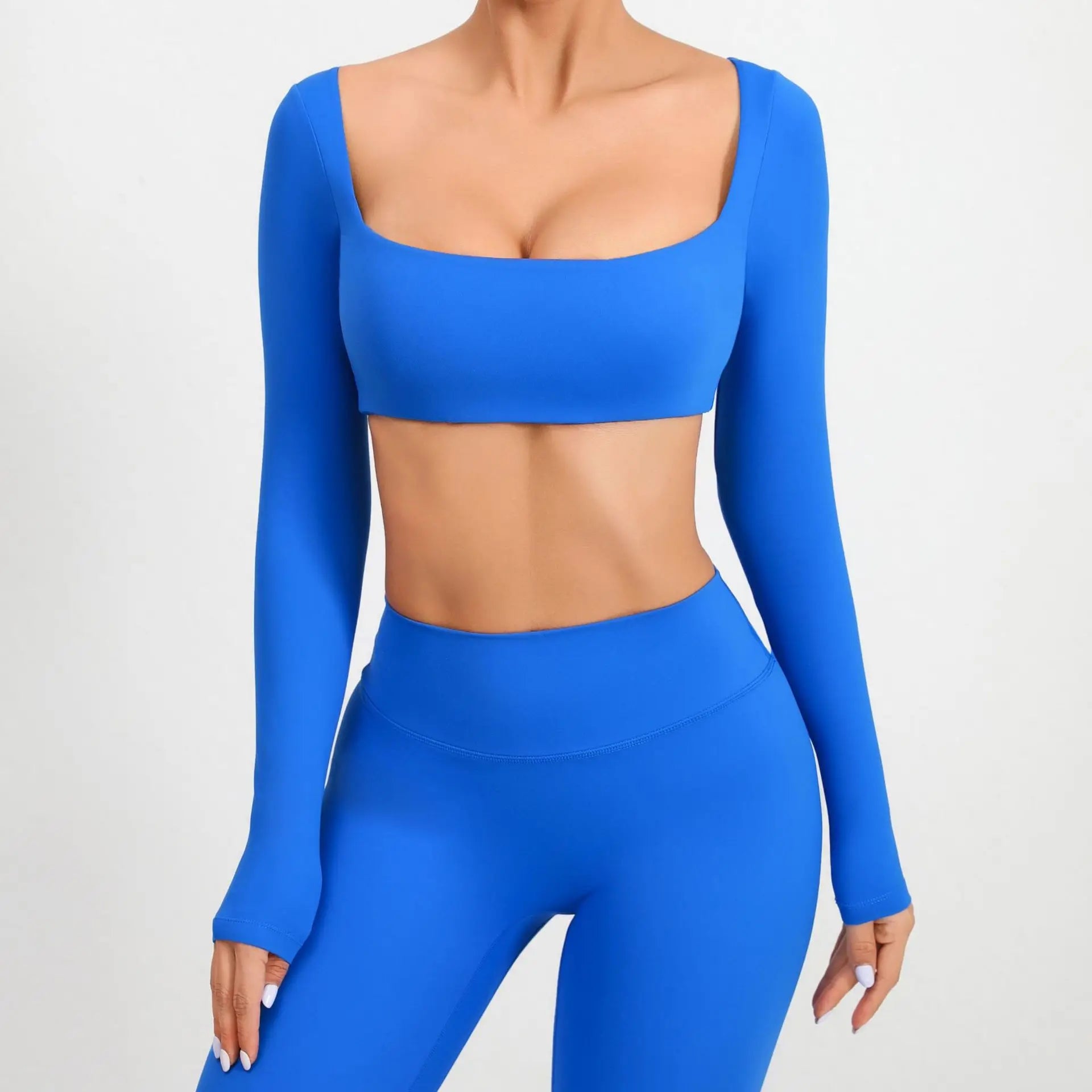 New Sport Shirt Women Clothes Sportswear Long Sleeve T-shirt for Fitness Yoga Wear Ladies Crop Top Gym Workout Top with Cups