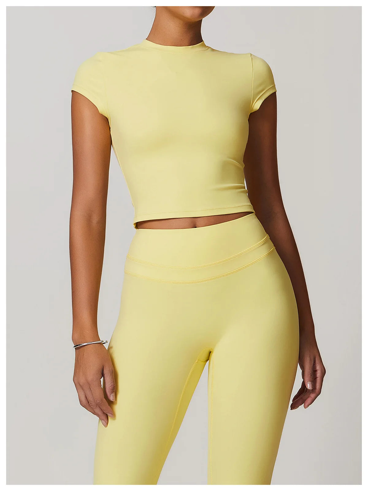 Women Clothes Yoga Top Sport T Shirt Fitness Clothes Short Sleeve Yoga Shirt Gym Top Workout Running Active Wear Sport Top
