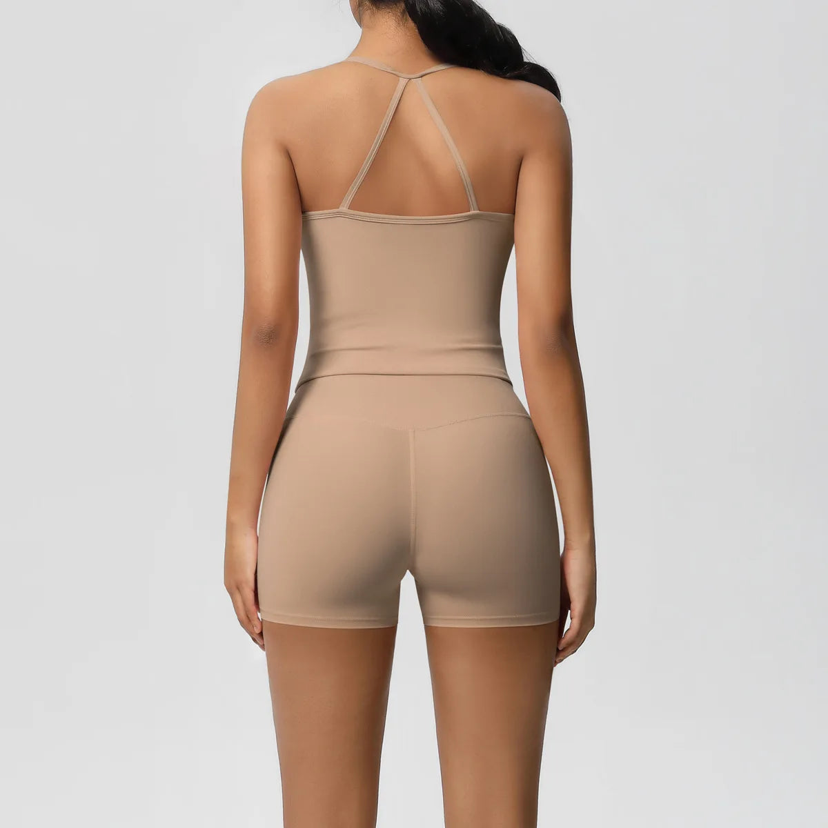 Yoga Sport Set Women Seamless Crop Top Bra Shorts Yoga Set Comfort Elastic Sportsuit Workout Outfit Fitness Gym Clothes