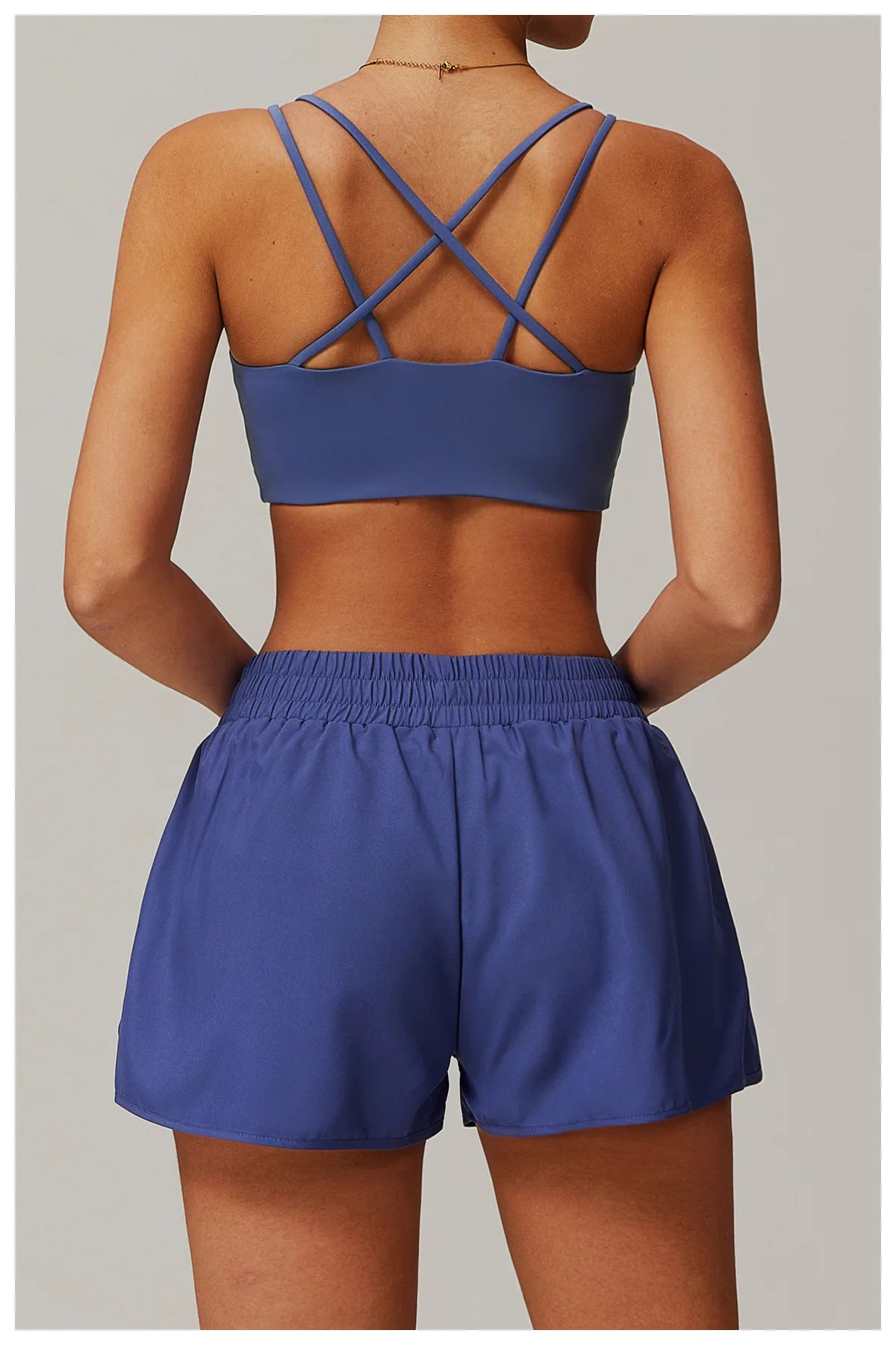 Yoga Shorts Women Fitness Shorts Running Cycling Shorts Breathable Sports High Waist Workout Gym Shorts Pocket Fake Two Pieces