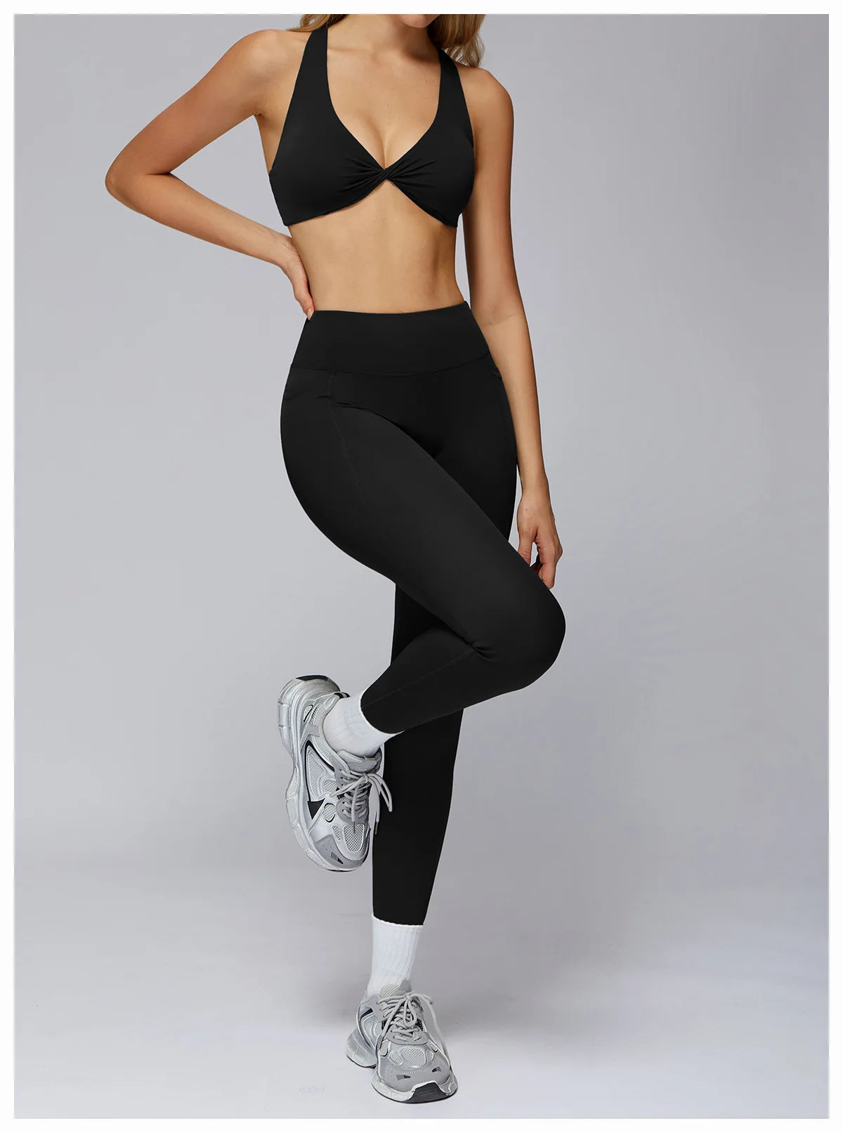 Sports Bra Women's Set 2PCS Professional Fitness Tank Top Bra Shockproof Running Leggings Yoga Suit Beautiful Back Bra Clothing