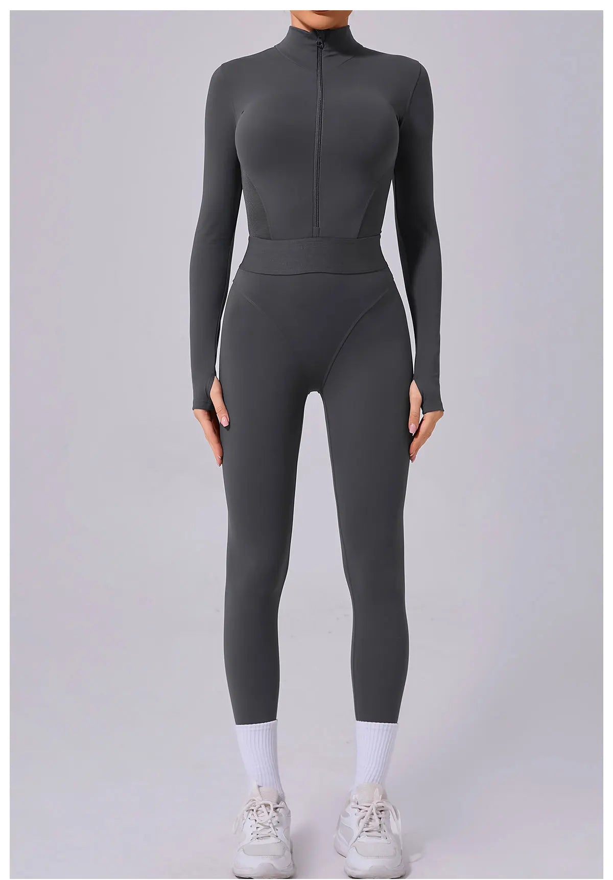 Women Tracksuit Yoga Set One-piece Suit Female Rompers Quick Dry Yoga Clothing Workout Bodysuits Sports Jumpsuit Long Sleeved
