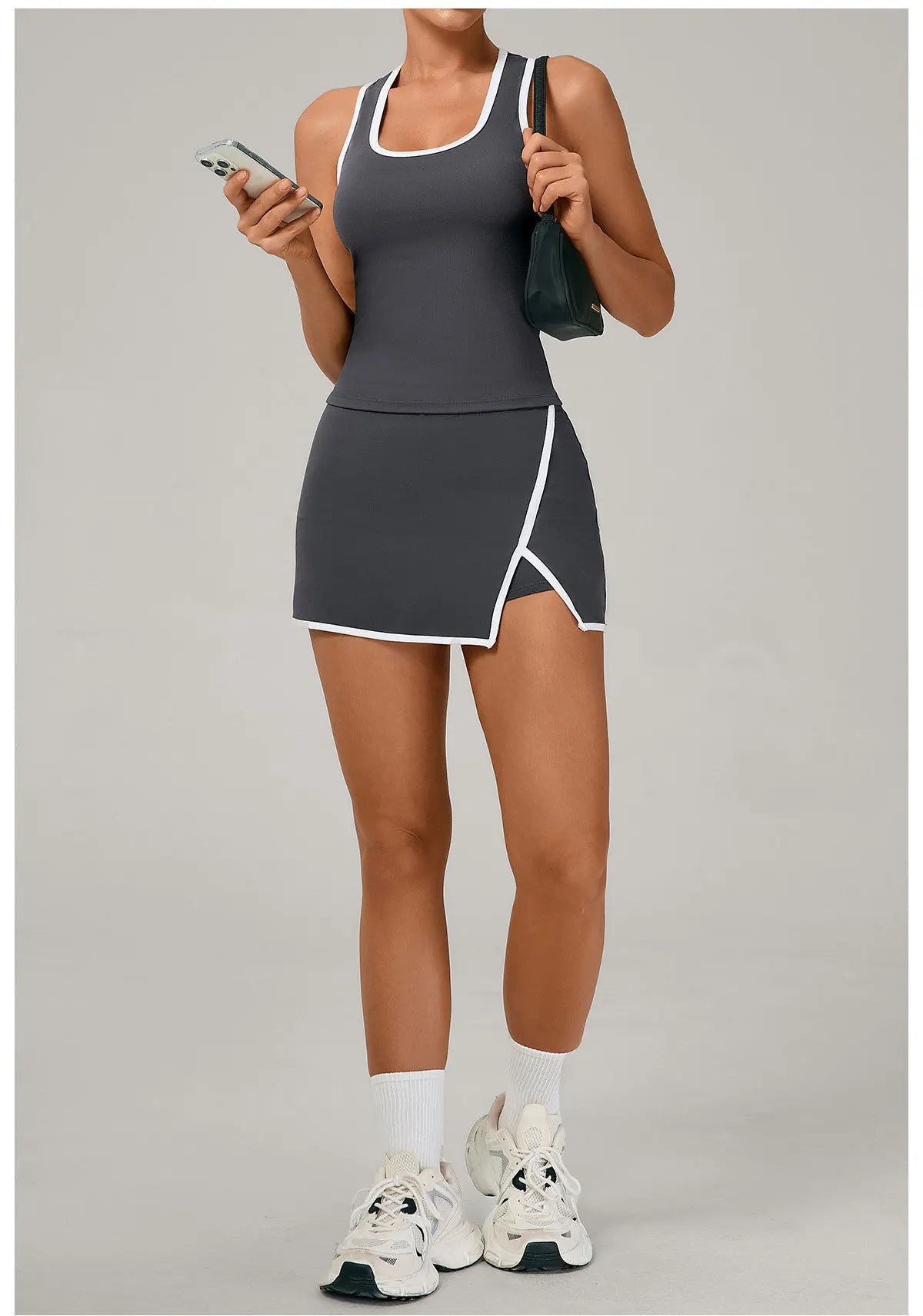Yoga Set 2PCS Women Tracksuit Sexy Sport Bra High Waist Yoga Short Skirt Gym Clothes Fitness Sleeveless Workout Suit Sporstwear
