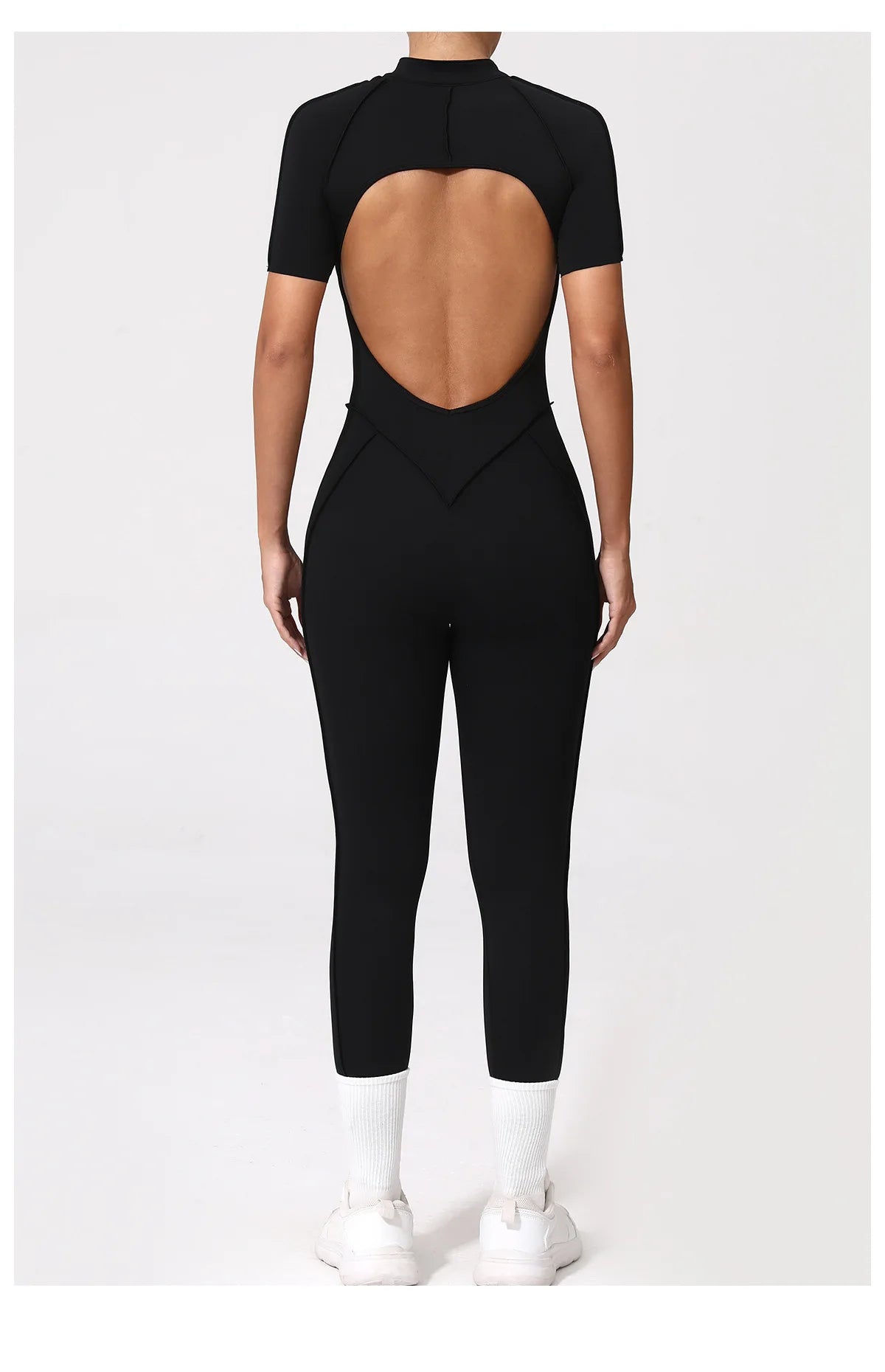 Gym Jumpsuit Women's Fitness Suit Zipper Long Sleeved Sets Sports Overalls for Woman Tracksuit Yoga Clothing Workout Sportswear