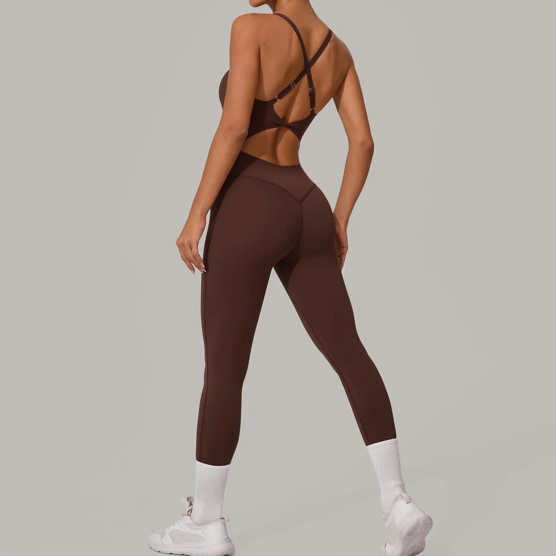 Yoga Set Women Tracksuit Sexy Backless One-piece Suit Female Rompers Quick Dry Yoga Clothing Workout Bodysuits Sports Jumpsuit