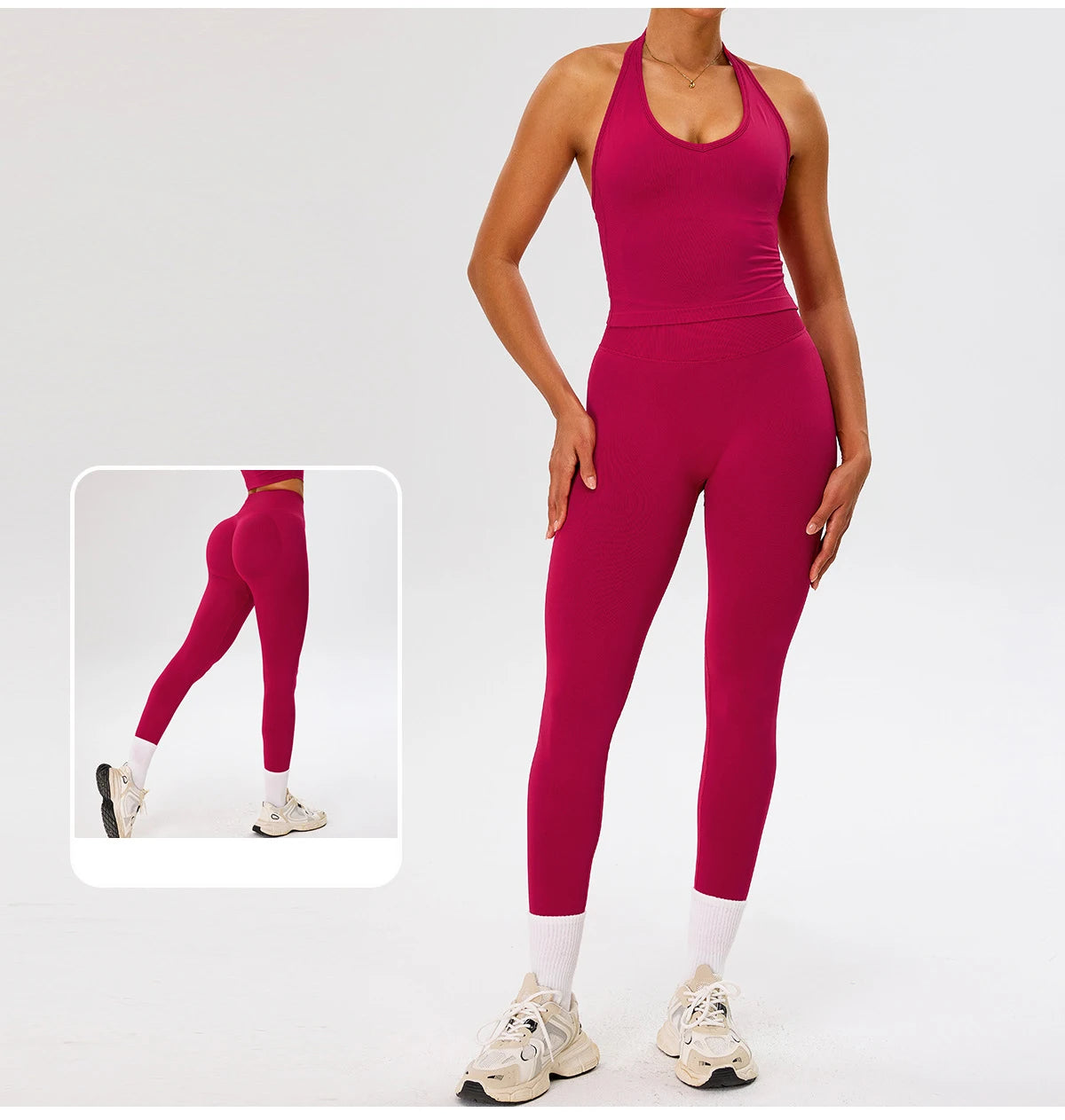 Seamless Gym Top Women Sports Bra Running Neck Hanging Yoga Bra Breathable Sports Underwear Women Push Up Fitness Workout Tops