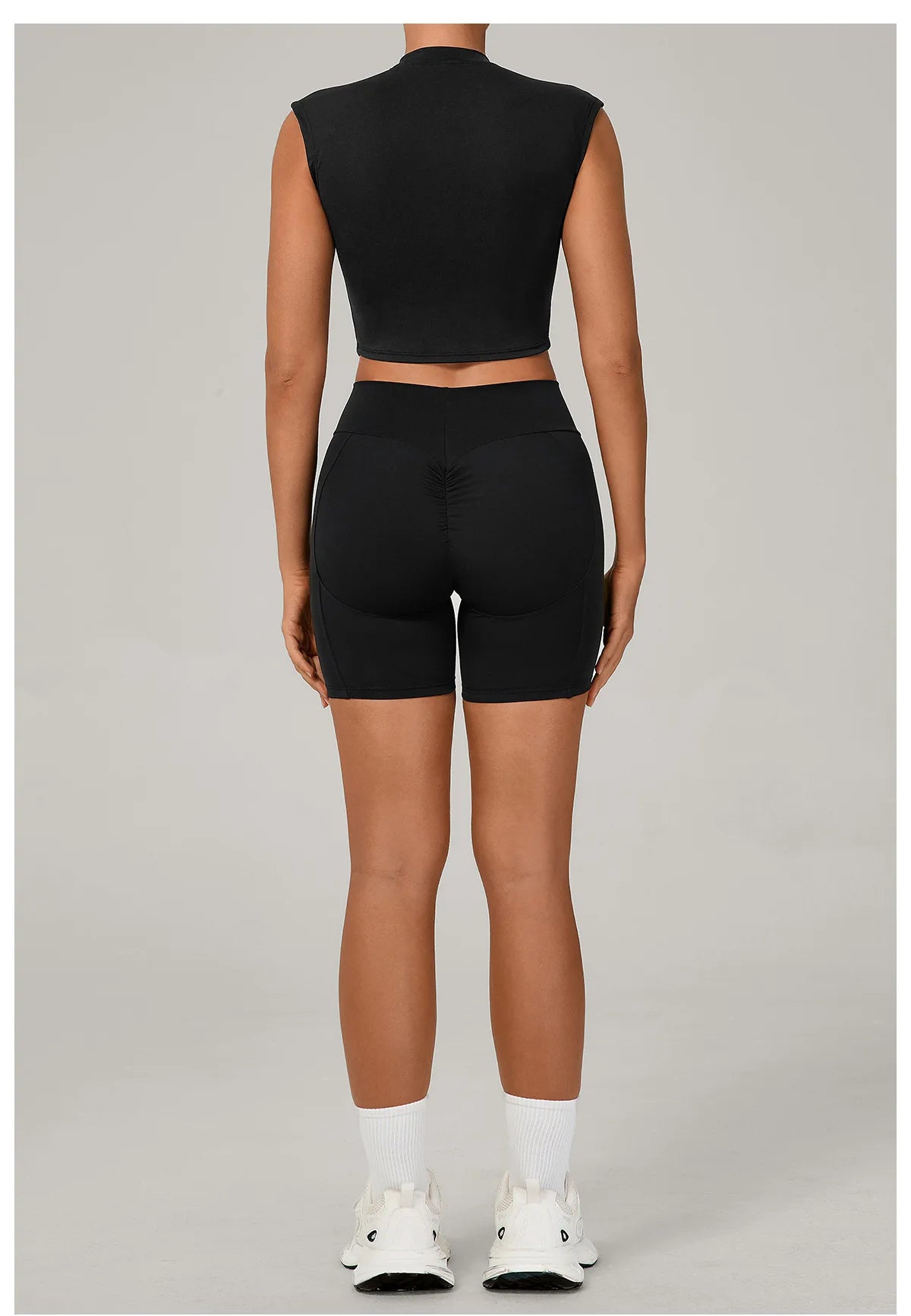 Yoga Sets Workout Sets Women Tracksuit 2 Pieces Gym Suits Yoga Short Sleeves High Waist Shorts Outfits Running Fitness Clothes