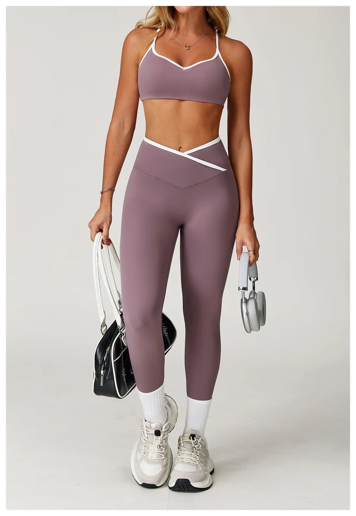 Women's Clothes Yoga Set 2 Pieces Workout Tracksuit Sportswear Gym Clothing High Waist Bell-bottoms Sexy Fitness Bta Sports Suit
