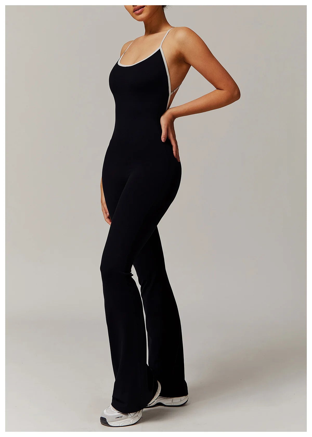 Sexy Back V Jumpsuit Gym Set Women Training Yoga Suit Sportswear Women Sports Jumpsuit Fitness Rompers Stretch Workout Bodysuits