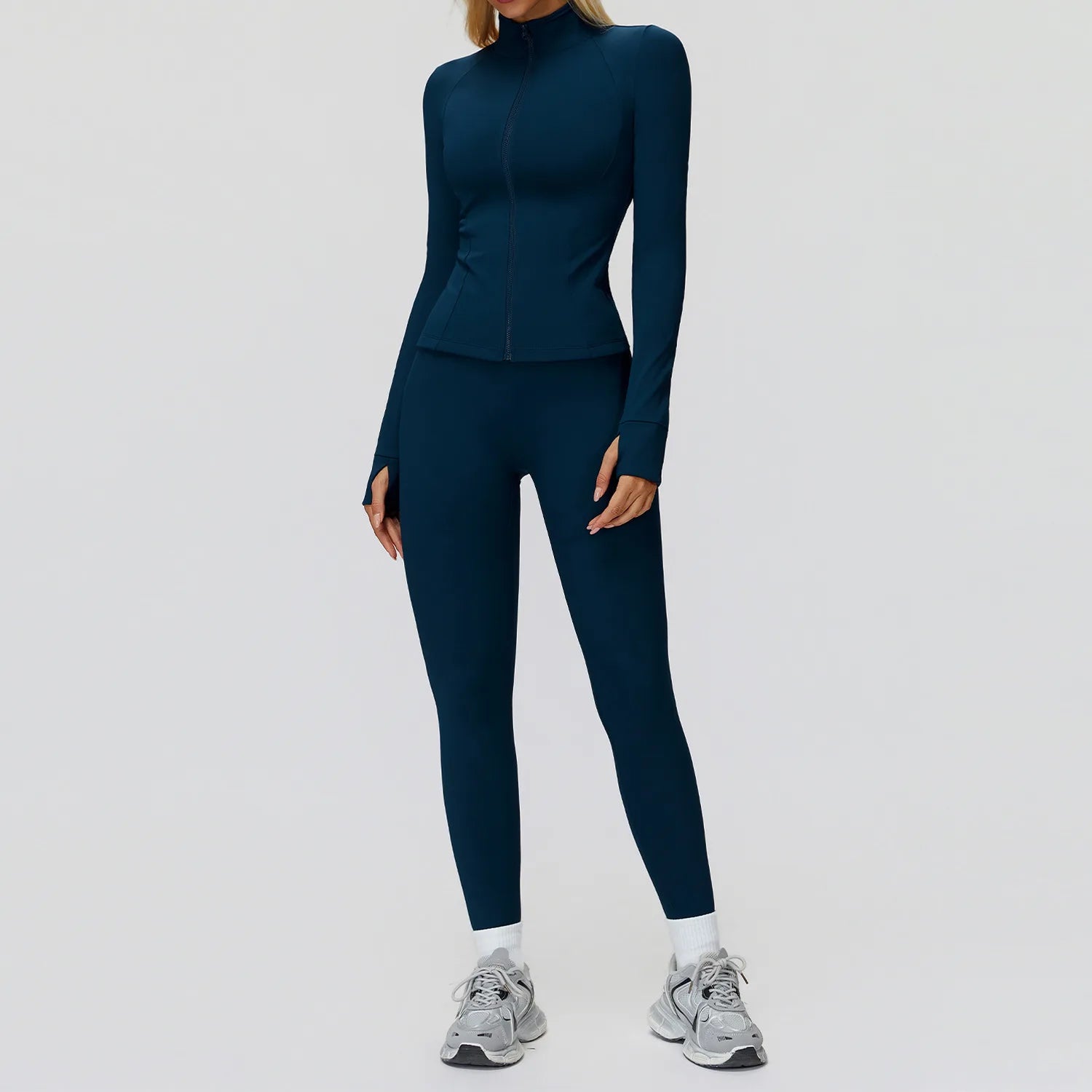 Yoga Set 2PCS Women Tracksuit Sportswear Workout Clothes Athletic Wear Gym Overalls Legging Fitness Top Long Sleeve Sports Suits
