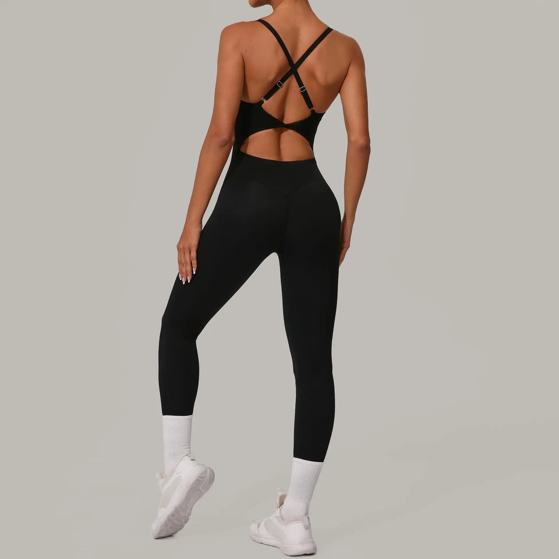 Yoga Set Women Tracksuit Sexy Backless One-piece Suit Female Rompers Quick Dry Yoga Clothing Workout Bodysuits Sports Jumpsuit