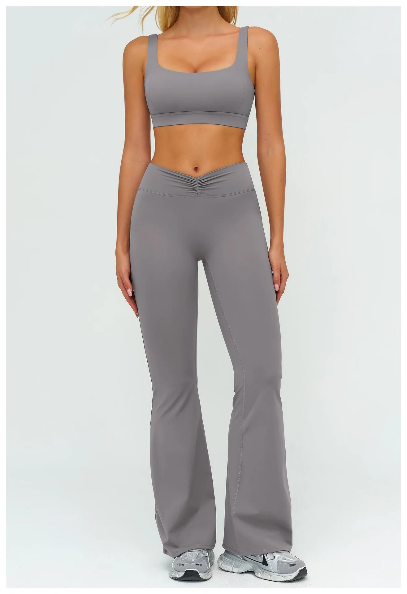 2PCS Yoga Set Women's Tracksuit Fitness Suit Sportswear Workout Sports Bra High Waist Leggings Gym Clothing Sports Shorts Suit