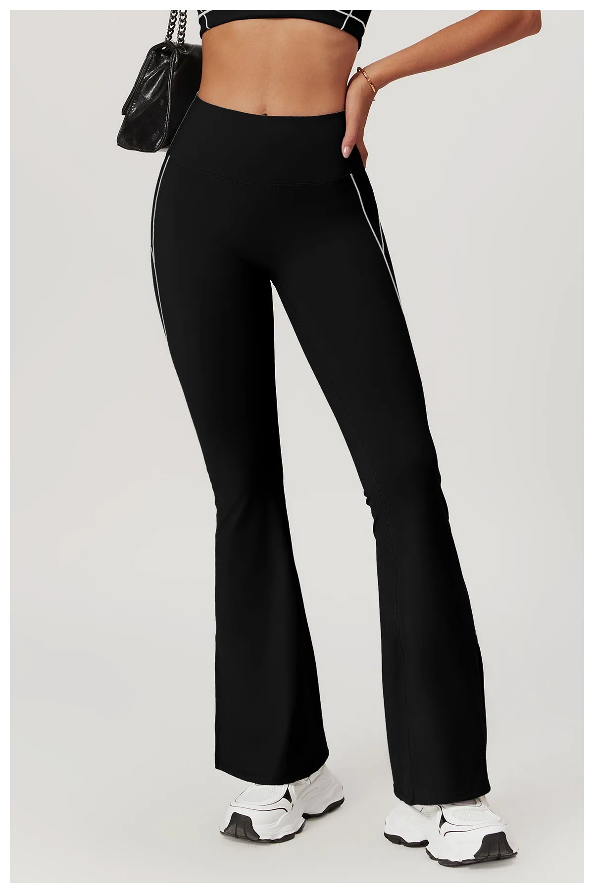 Yoga Flare Leggings Women Bell-bottoms Fitness Push Up High Waiste Wide Leg Workout Pants Gym Elastic Tights Exercise Sport Pant