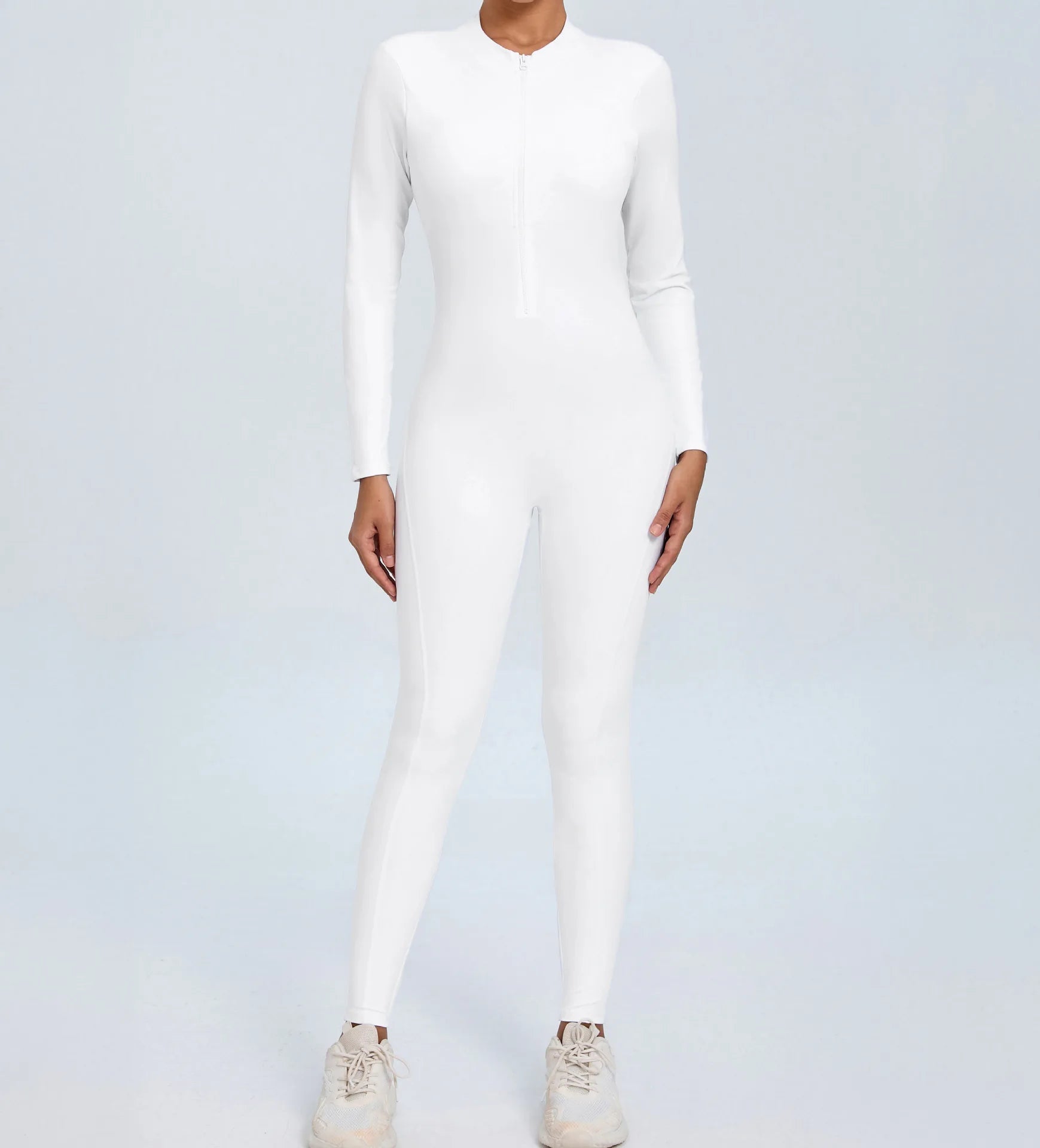 Backless Rompers Yoga Long Sleeved Women's Sportswear Gym Zipper Jumpsuits Workout Bodysuit Fitness One-piece Skin-tight Garment