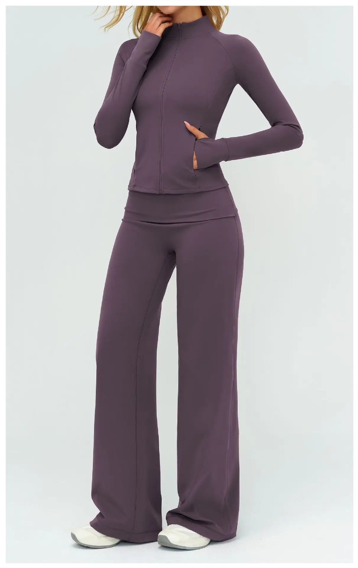 2/3PCS Women Tracksuit Yoga Set Sportswear Workout Clothes Athletic Wear Gym Outfit Fitness Bra Crop Top Long Sleeve Sports Suit