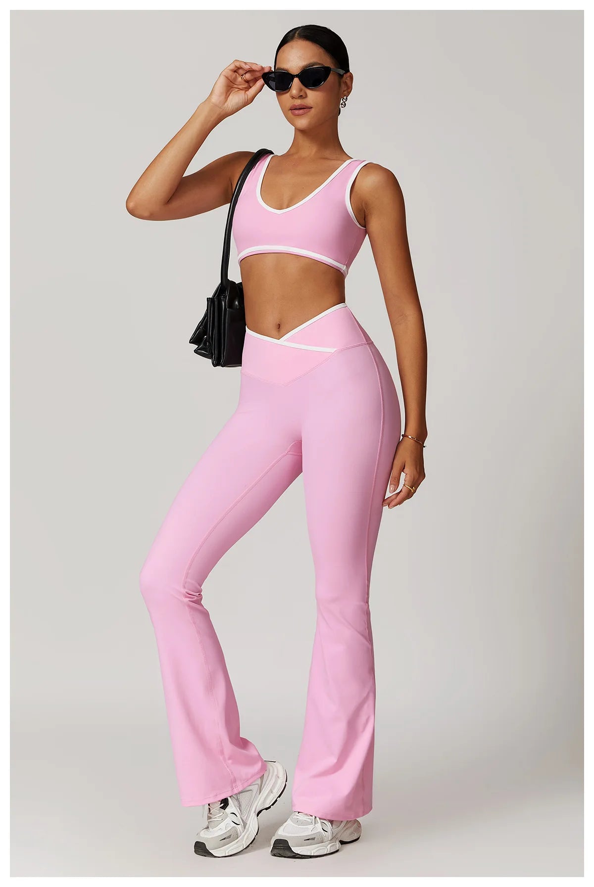 Bell-bottoms Female Leggings Tights High Waist Sexy V-shaped Waist Fitness Pants Women Gym Workout Leggings Running Yoga Legging