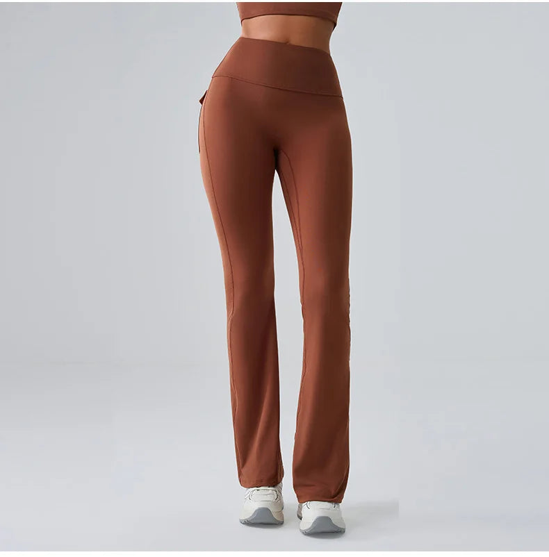 Yoga Pants Sport Leggings Women Flared Yoga Pants High Waist Wide Leg Pants Push Up Woman Tight Fitness Workout Gym Bell-bottoms