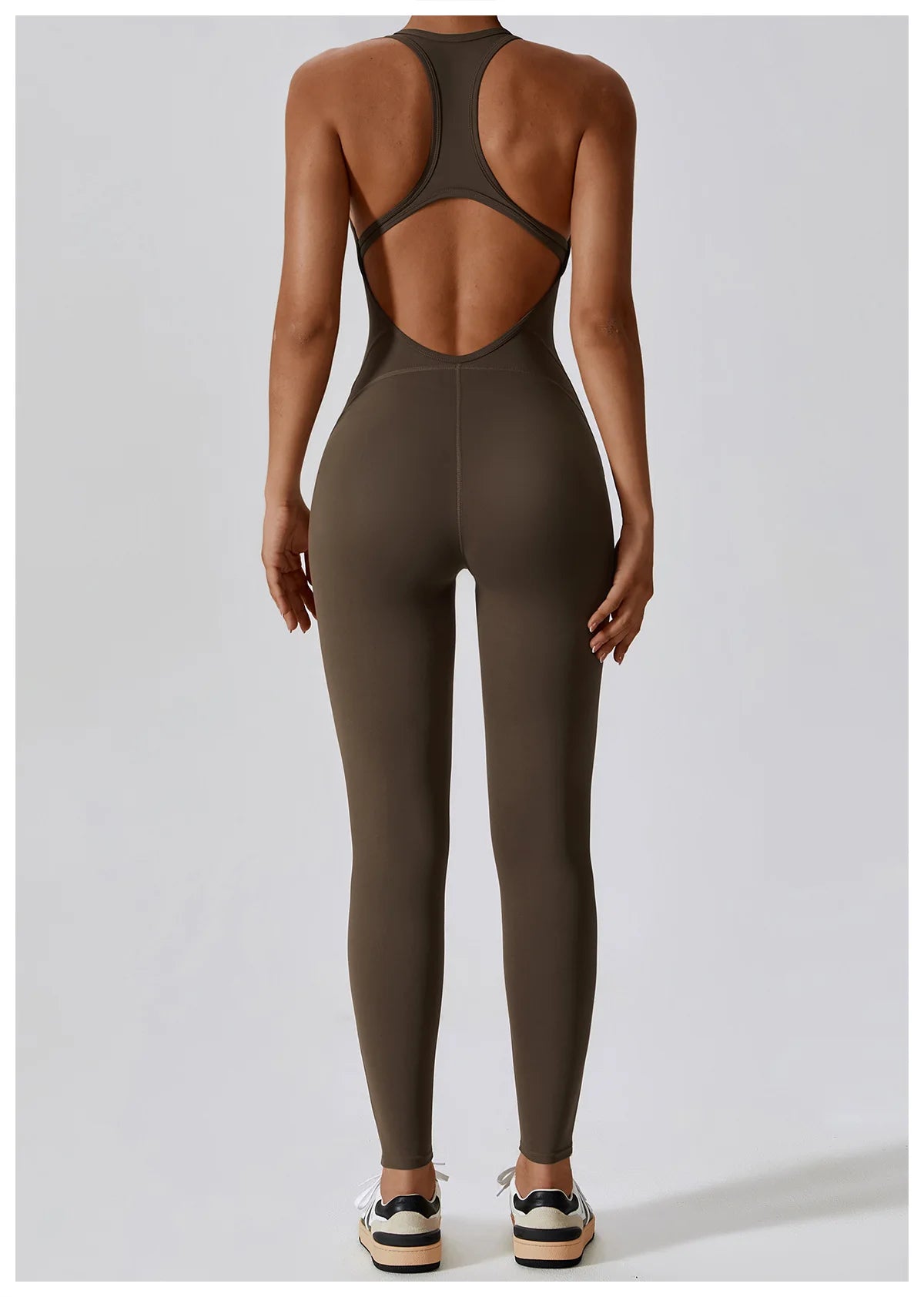 Open Back Jumpsuit for Women Workout Gym Romper Padded Yoga Set V Neck Gym Suit Backless Bodysuit Fitness Padded Gym Clothing