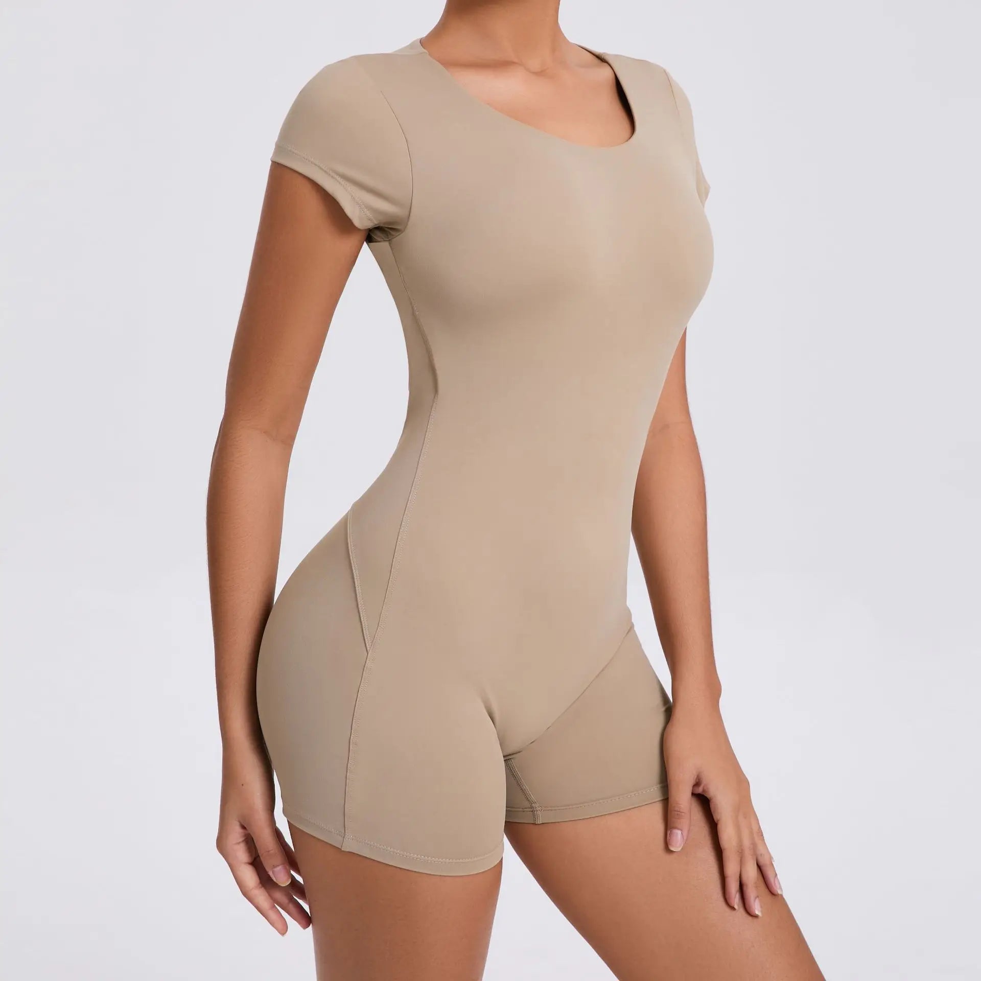 Jumpsuit Yoga Set Women Workout Set One Piece Sports Suit Short Sleeve Gym Clothes Push Up Fitness Set Bodysuit Sportswear