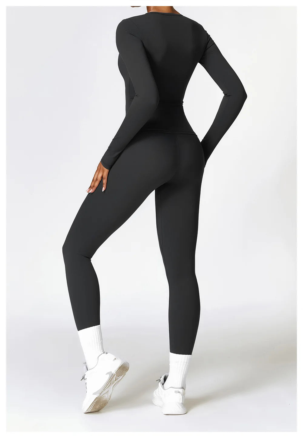 Yoga T-shirts Solid Sports Top Women Long Sleeve Gym Workout Running Shirts Sexy Exposed Navel Quick Dry Fitness Gym Sport Wear