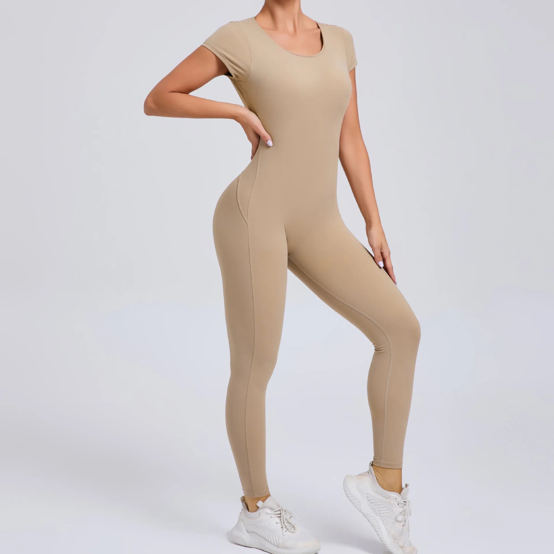 Yoga Suit Women's Jumpsuit One Piece Sports Suit Short Sleeve Gym Clothes Push Up Training Fitness Yoga Bodysuit Sportswear