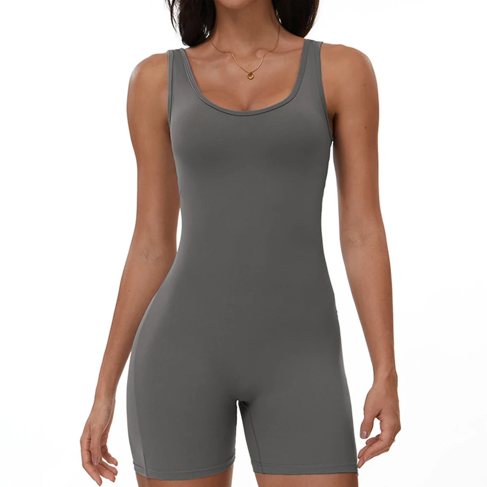 Yoga Jumpsuits Women Tracksuit Set Fitness Rompers Sexy One Piece Sports Bra Workout Bodysuit Sexy Back V Sportswear Gym Clothes
