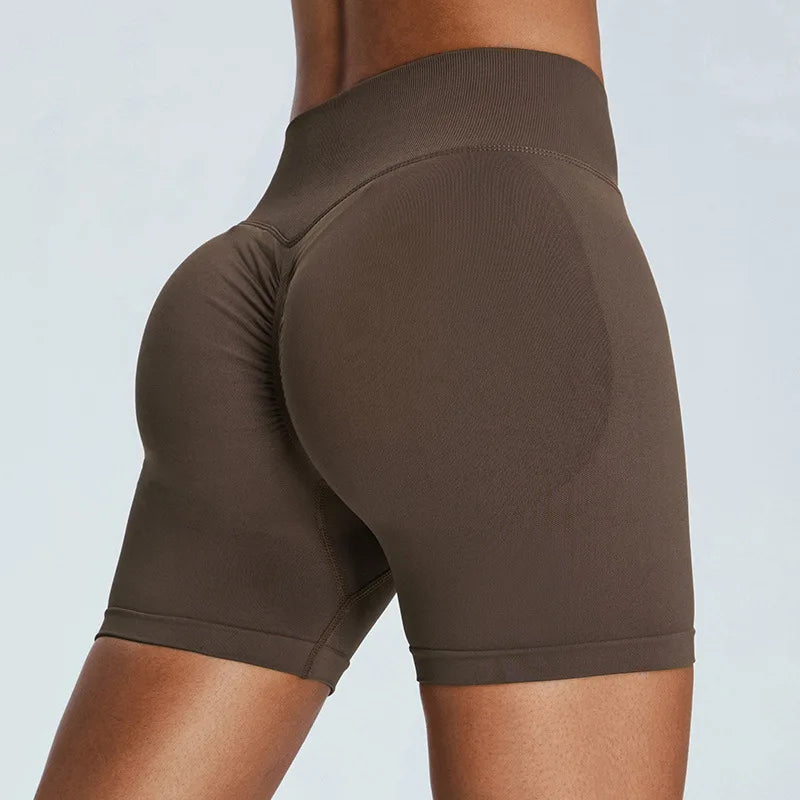 Seamless Yoga Shorts Women High Waist Workout Shorts Fitness Yoga Lift Butt Fitness Women Shorts Gym Short Running Sportswear