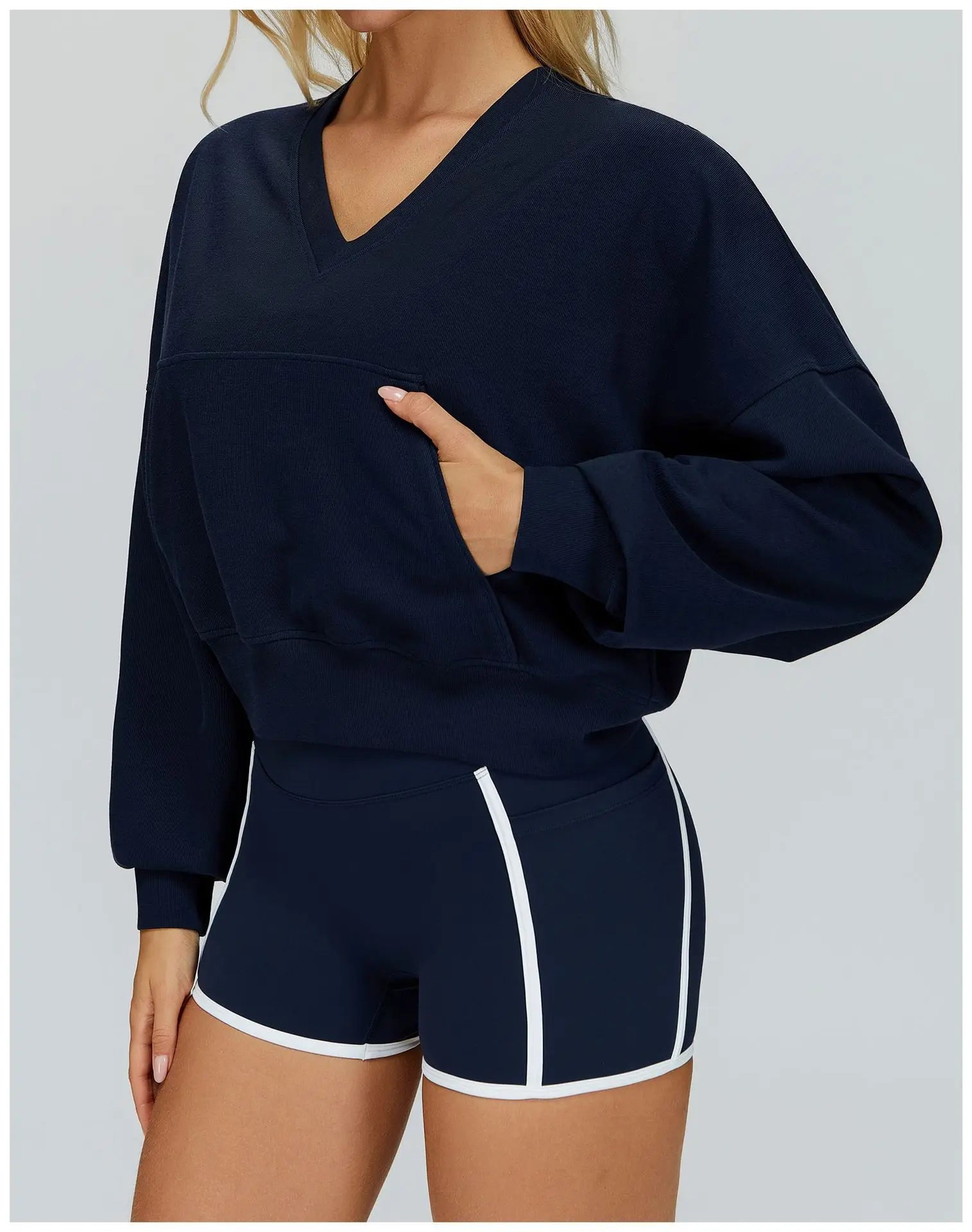 Hooded Hoodie Women's Long Sleeved Warm Windproof Casual Loose Sports Hoodie Outdoor Hiking and Running Sports Jacket