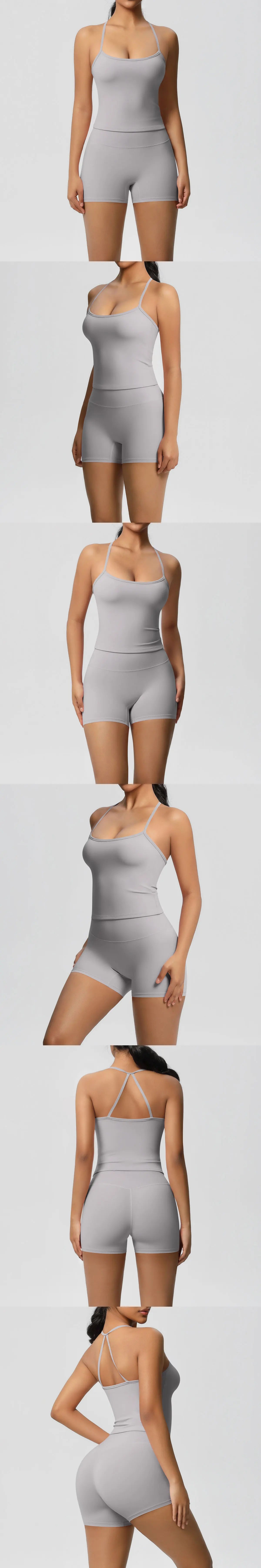 Yoga Sport Set Women Seamless Crop Top Bra Shorts Yoga Set Comfort Elastic Sportsuit Workout Outfit Fitness Gym Clothes