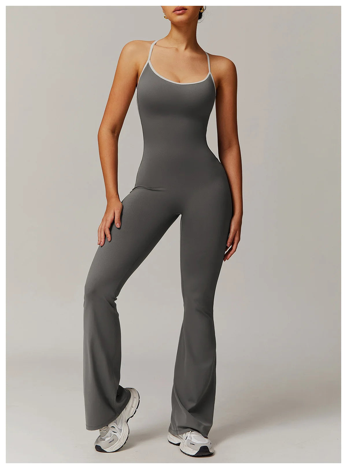 Sexy Back V Jumpsuit Gym Set Women Training Yoga Suit Sportswear Women Sports Jumpsuit Fitness Rompers Stretch Workout Bodysuits