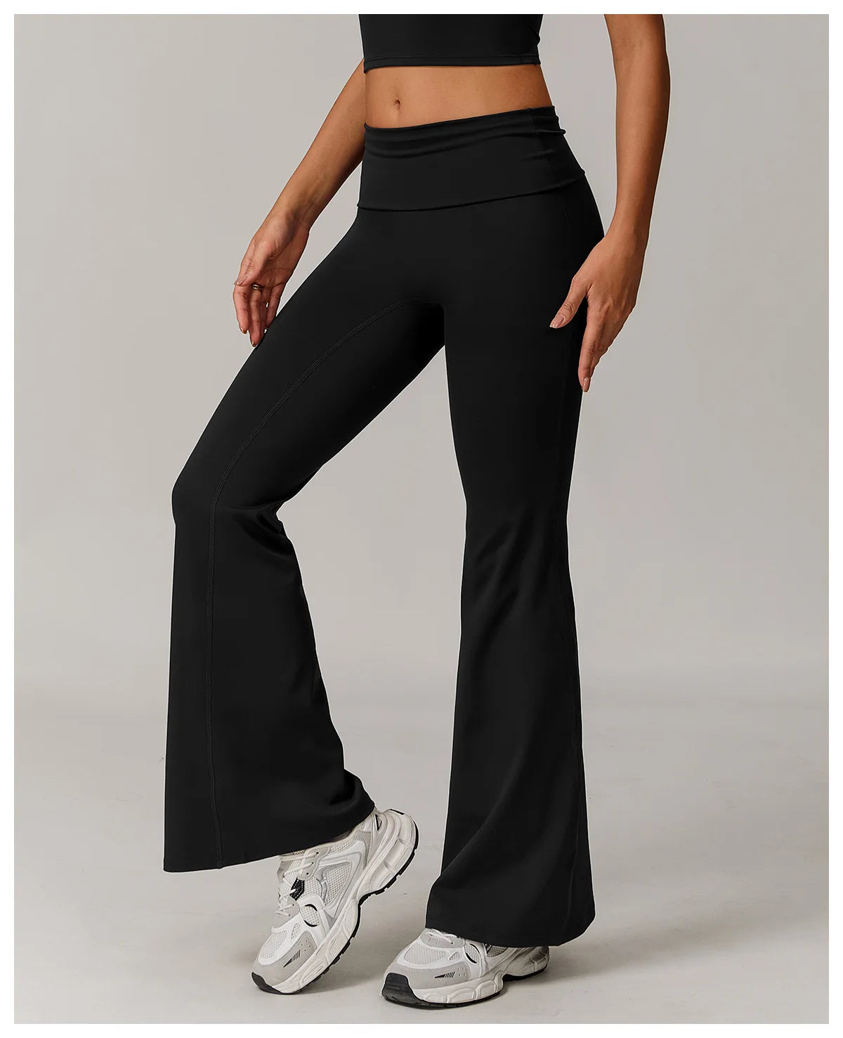 Flare Leggings Yoga Pants Women High Waist Wide Leg Yoga Pants Gym Sports Slim Flared Tights Pants Control Tummy Dance Trousers