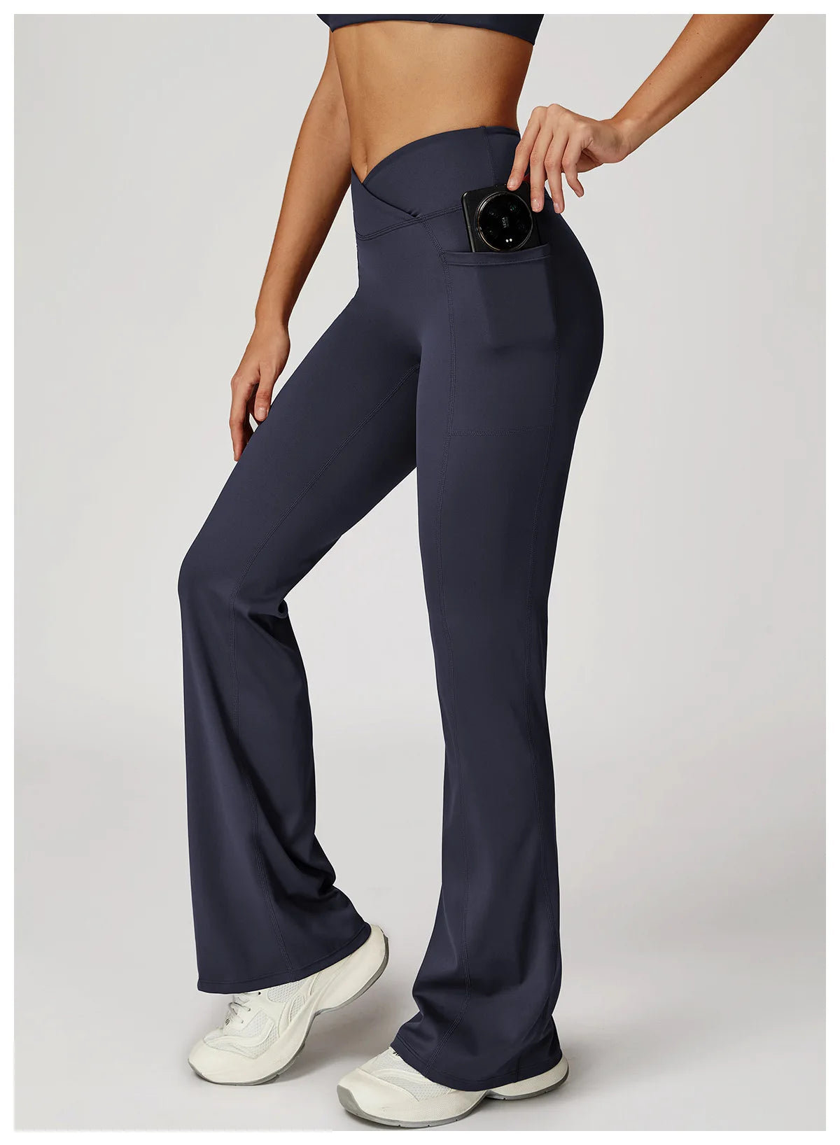 Women Flare Leggings Yoga Pants Bell-bottoms Yoga Trousers High Waist Fitness Pants Stretch Gym Casual Sports Wide Leg Pants