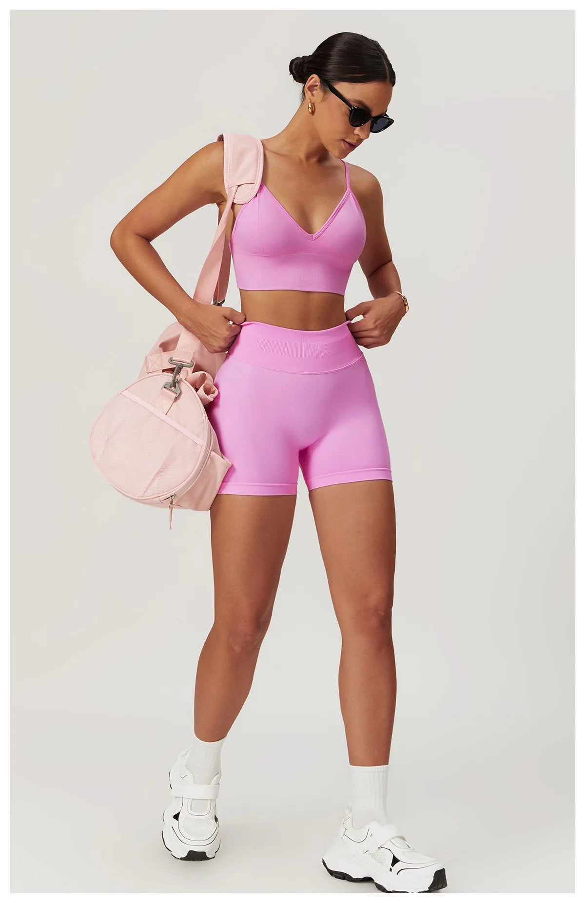 Ribbed Shorts for Women Yoga Shorts Push Up Booty Workout Gym Shorts Fitness High Waist Sports Short Seamless Women Clothing