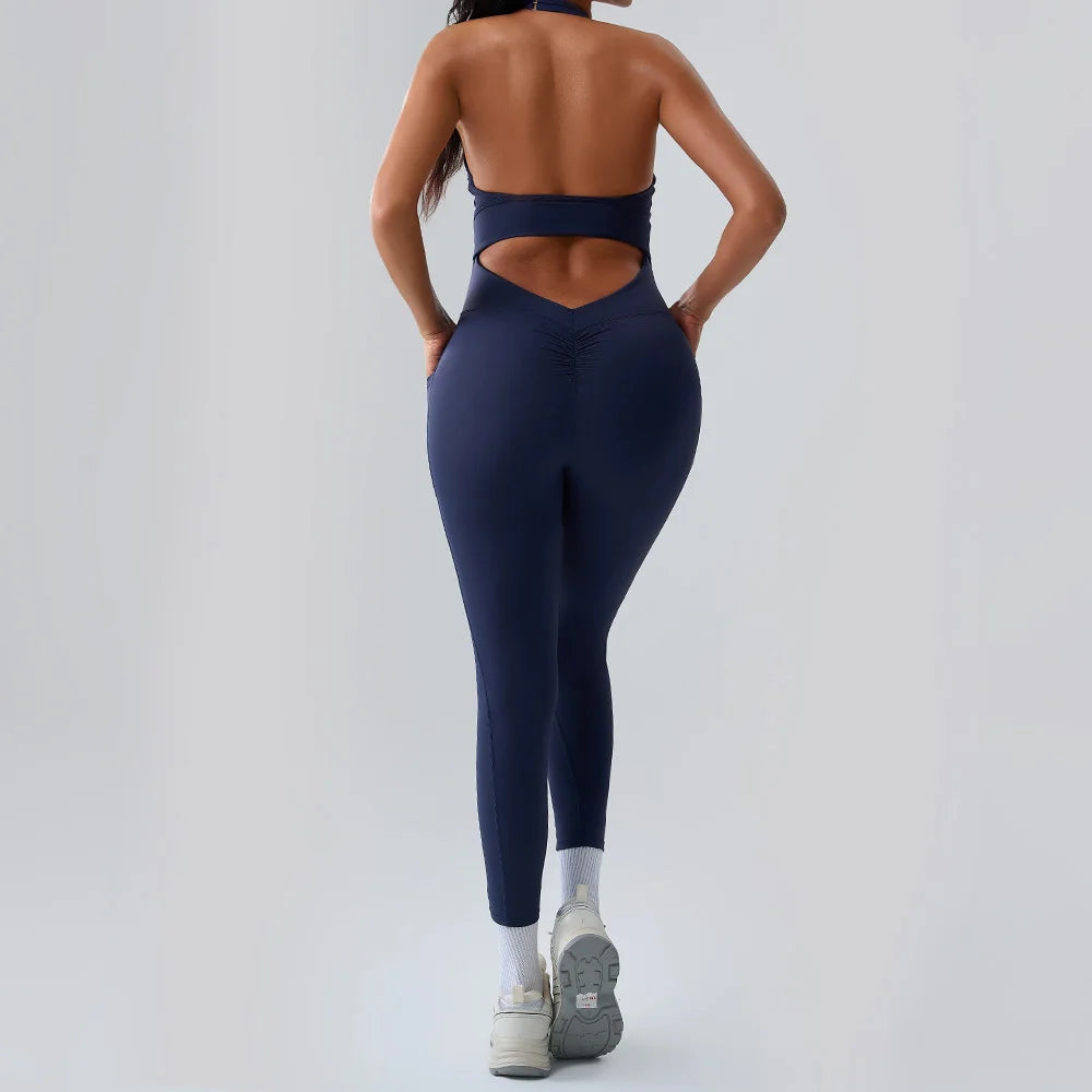 Workout Jumpsuit Sports Overalls Women Rompers Gym Clothing Running Tracksuit Fitness Gym Clothes Push Up Sportswear Yoga Set
