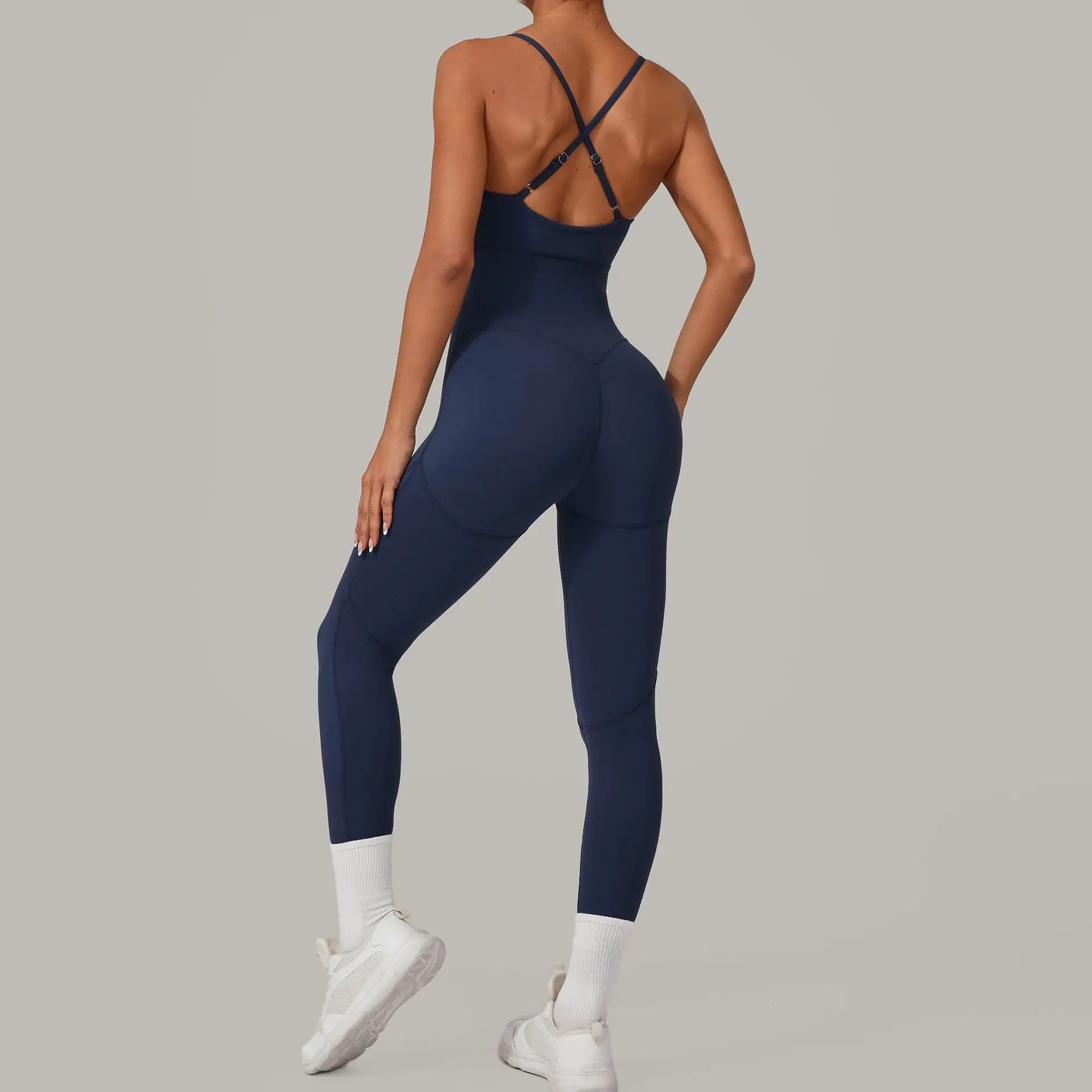 Women's Tracksuit Jumpsuits One-Piece Suit Sleeveless Yoga Set Gym Push Up Workout Clothes Fitness Bodysuit Sportswear Rompers