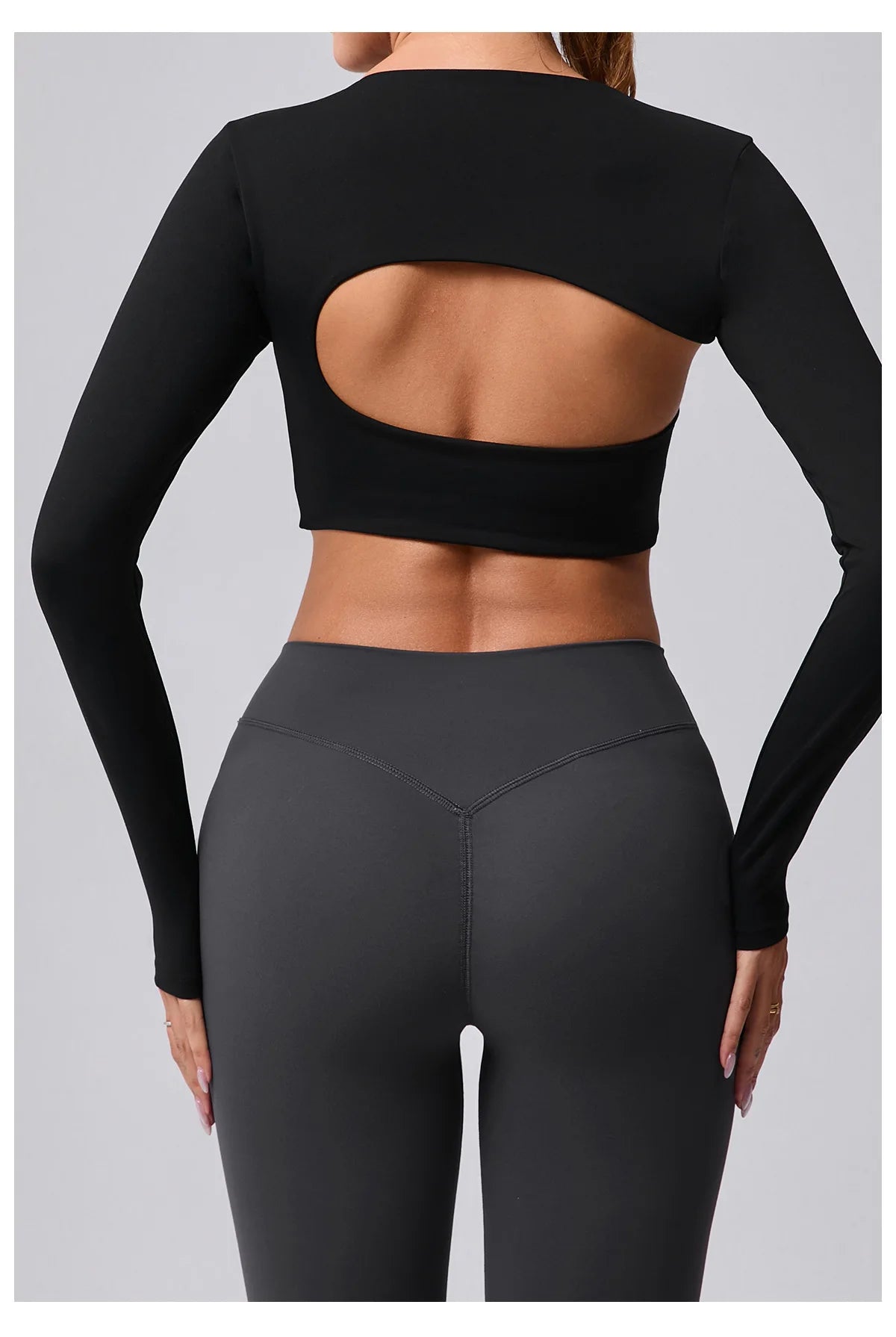 Women Yoga Shirts Crop Top Sexy Long Sleeves Shirts for Women Yoga Sports Running Fitness Gym Clothes Push Up Workout Tops