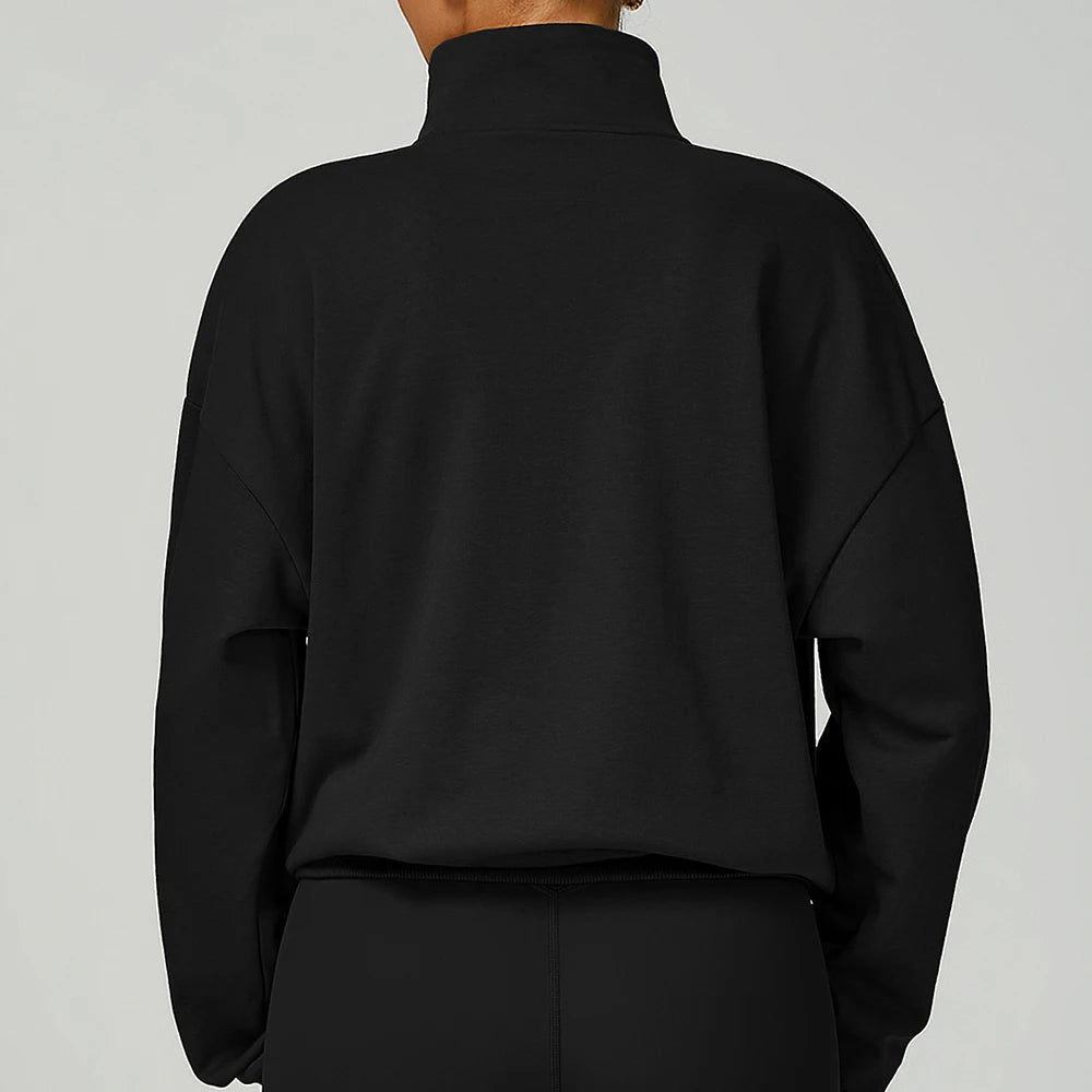 New Winter Zipper Hoodie Women's Long Sleeve Casual Loose Windproof Warm Versatile Hoodie Women's Running and Fitness Sportswear