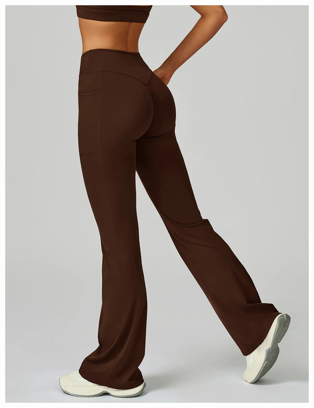 Flare Leggings Women Yoga Pants Bell-bottoms Yoga Trousers High Waist Fitness Pants Stretch Gym Casual Sports Wide Leg Pants