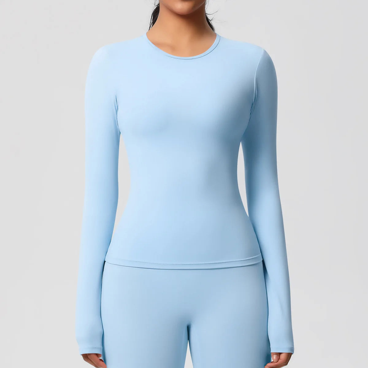 Yoga Shirts For Women Long Sleeve Fitness Running Push Up Gym Clothes Workout Dry Fit Breathable High Elastic Sports Top