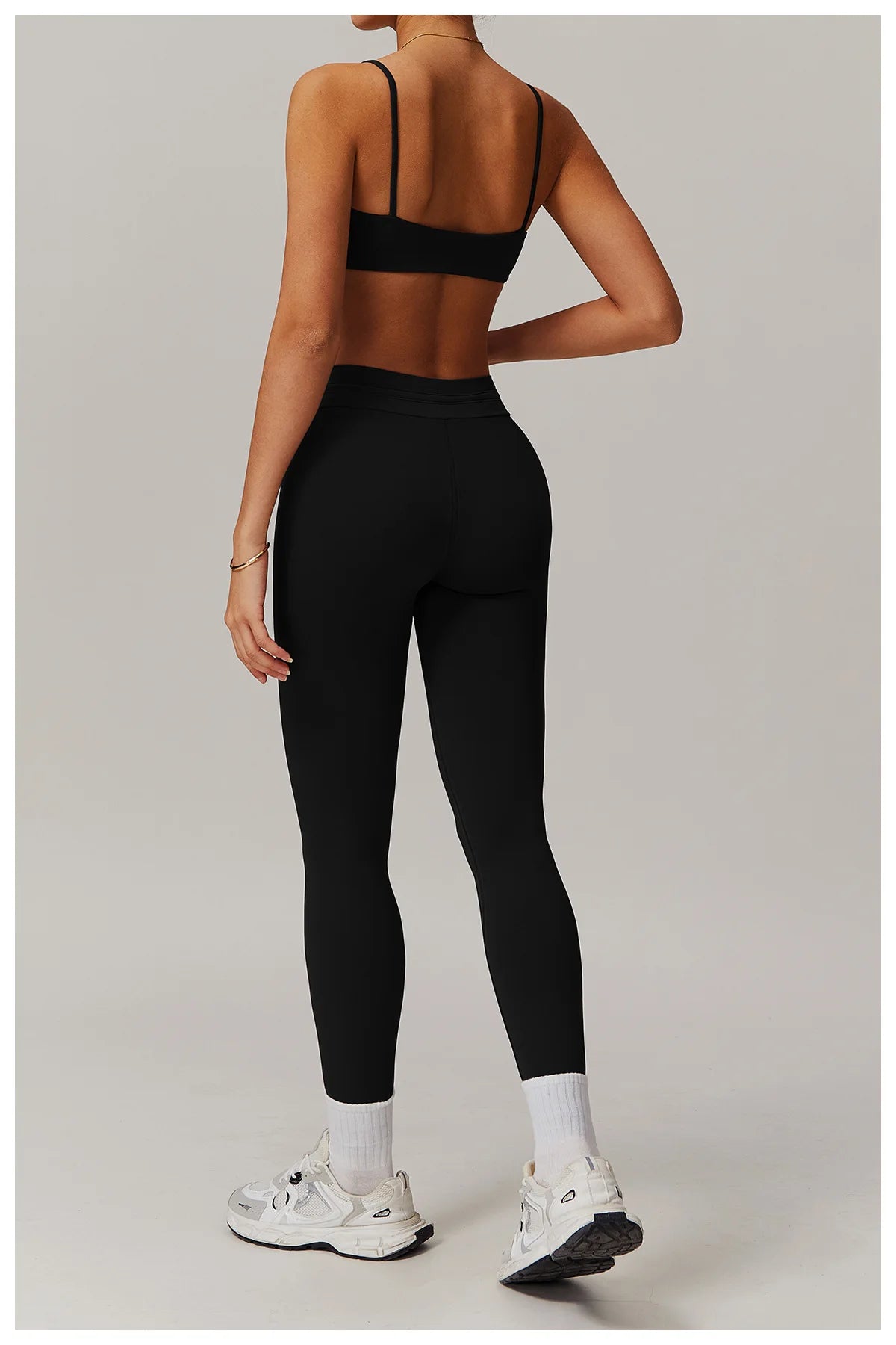 Women Gym Leggings Workout Yoga Sports Pant Stretchy High Waist Straps Leggings Fitness Tights Sports Push Up Activewear Pants