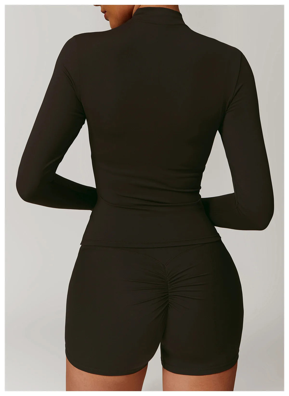 Women Outdoor Running Fitness Wear T-shirt Long Sleeved Thumb Holes Top Zipper Yoga Long Sleeved Yoga Shirt Gym Push Up Workout