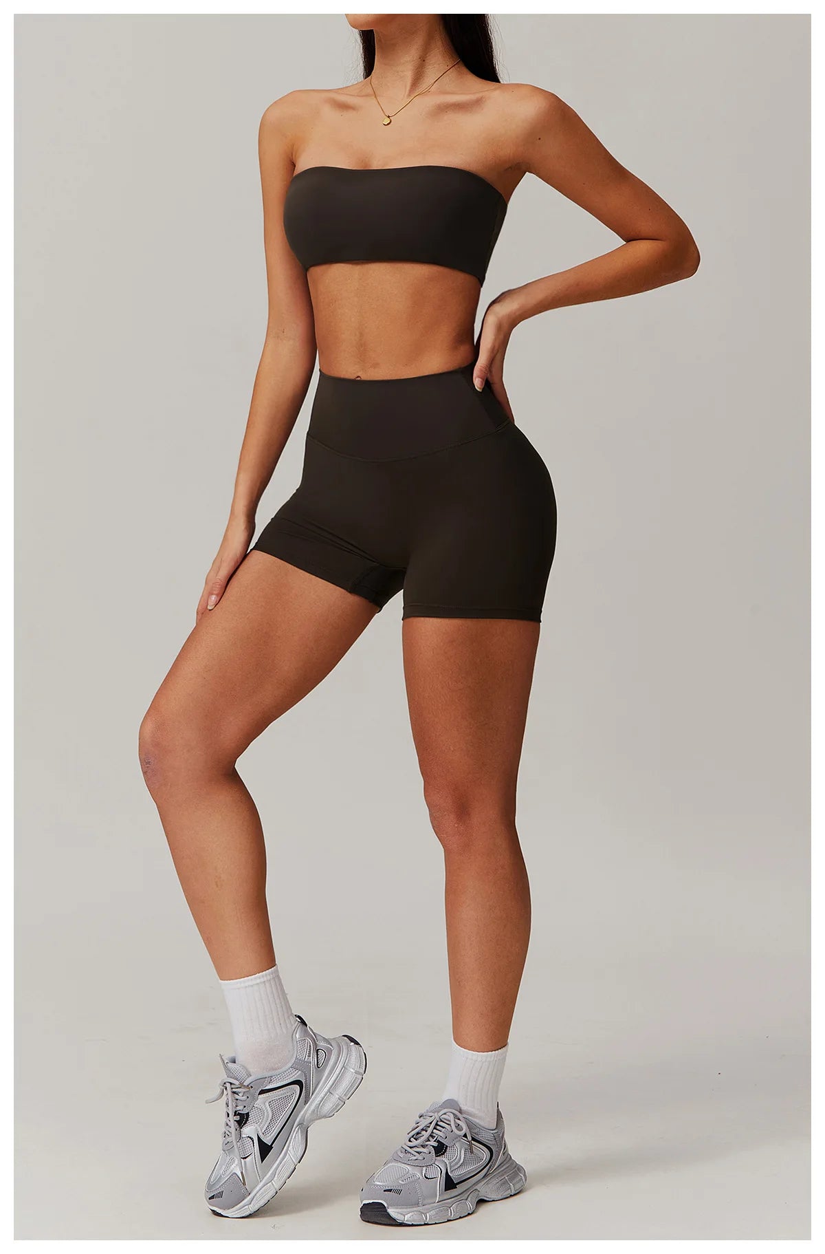 Sports Underwear Women Fitness Bra Intimate Strapless Bustier Bandeau Breathable Wrapped Chest Sports Bra Fitness Tops Yoga Bra