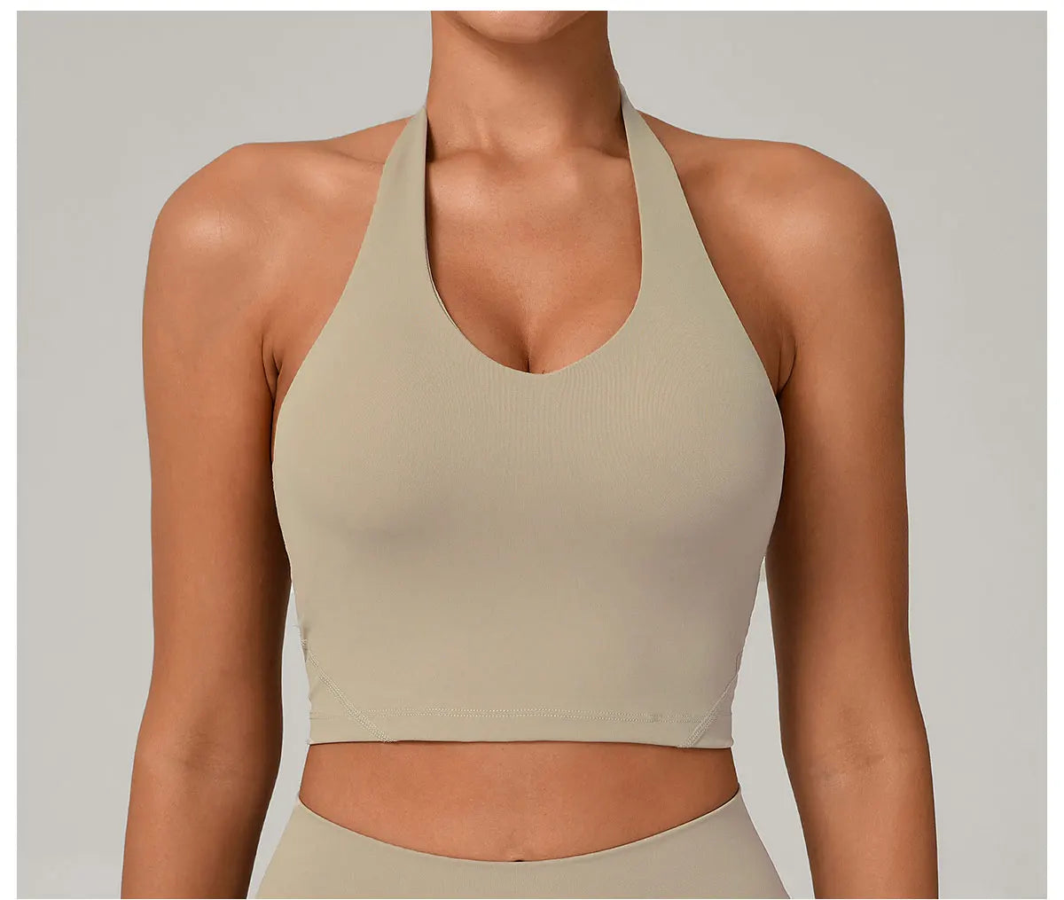 Sexy Impact Sports Bra Women Halter Top High Support Push-up Open Back Gym Bra Shockproof Running Fitness Yoga Workout Underwear